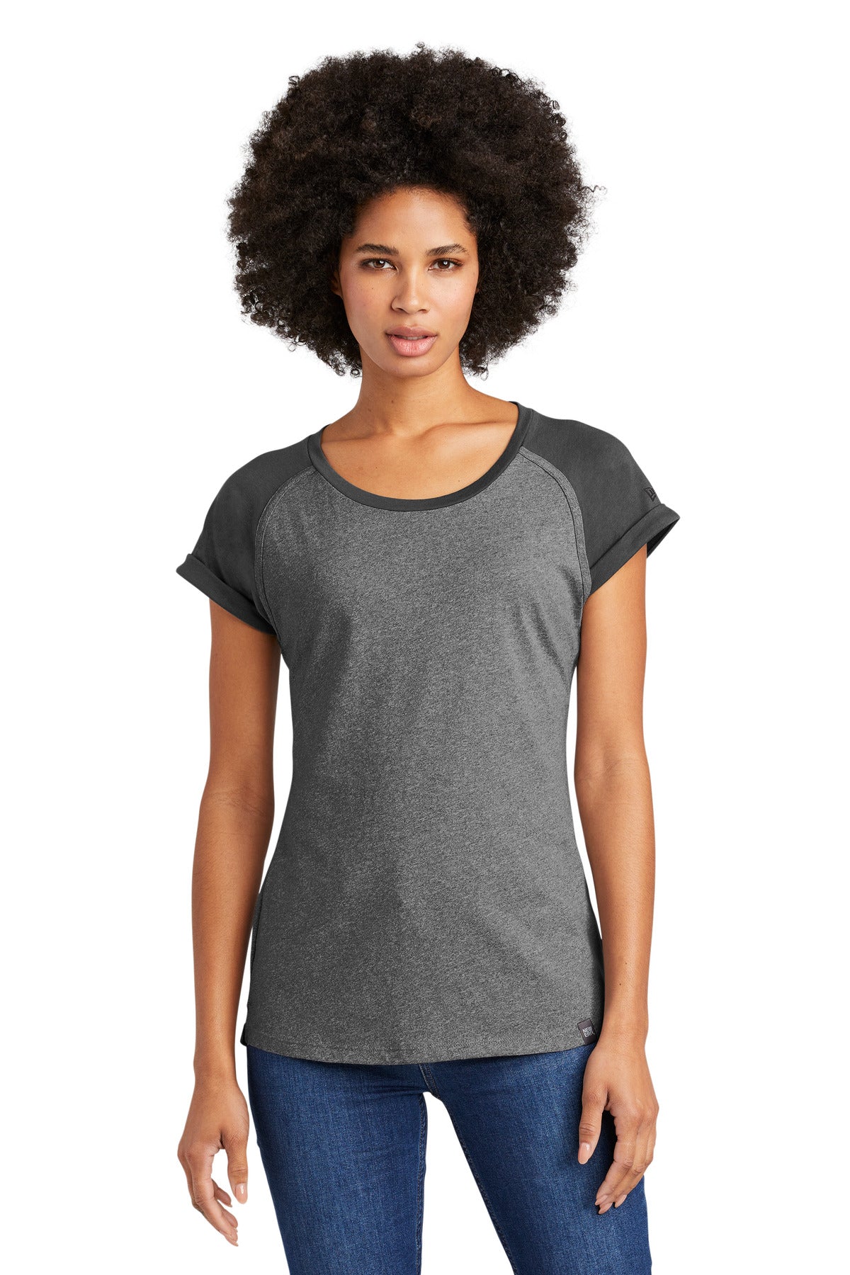 New Era Women's Heritage Blend Varsity Tee. LNEA107