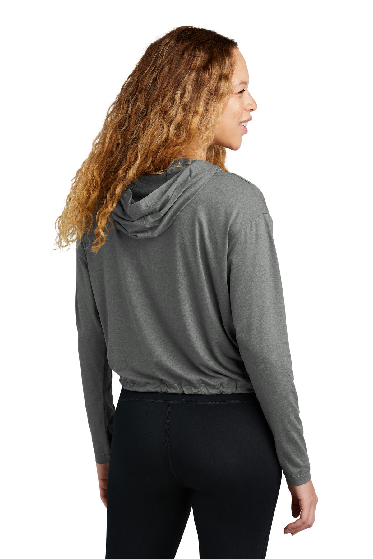 Custom Embroidered New Era Women's Power Long Sleeve Hoodie LNEA229,Shadow Grey Heather