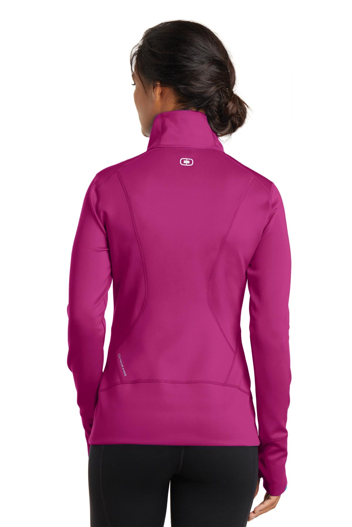 Custom Embroidered OGIO Women's Fulcrum Full-Zip. LOE700,Flush Pink
