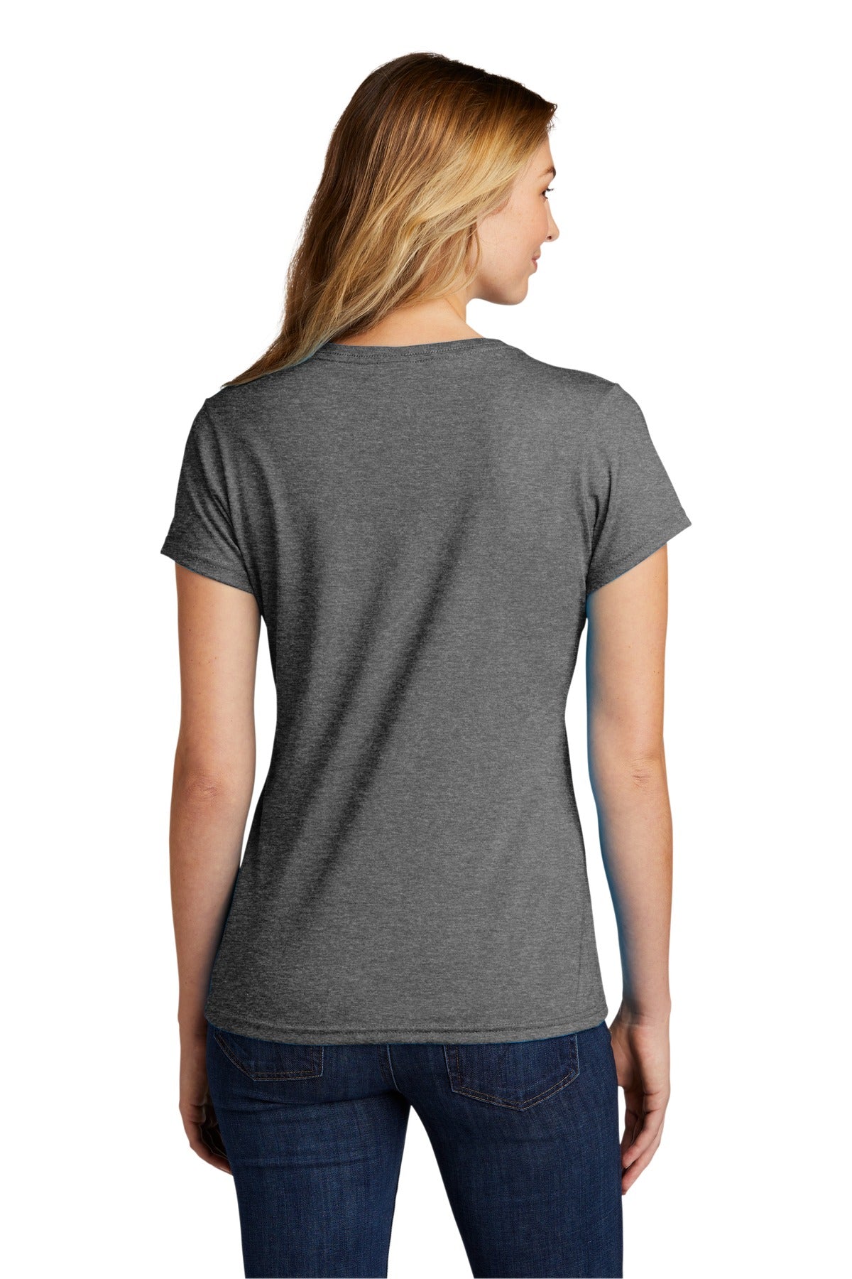 Custom Embroidered Port & Company Women's Tri-Blend V-Neck Tee. LPC330V,Graphite Heather
