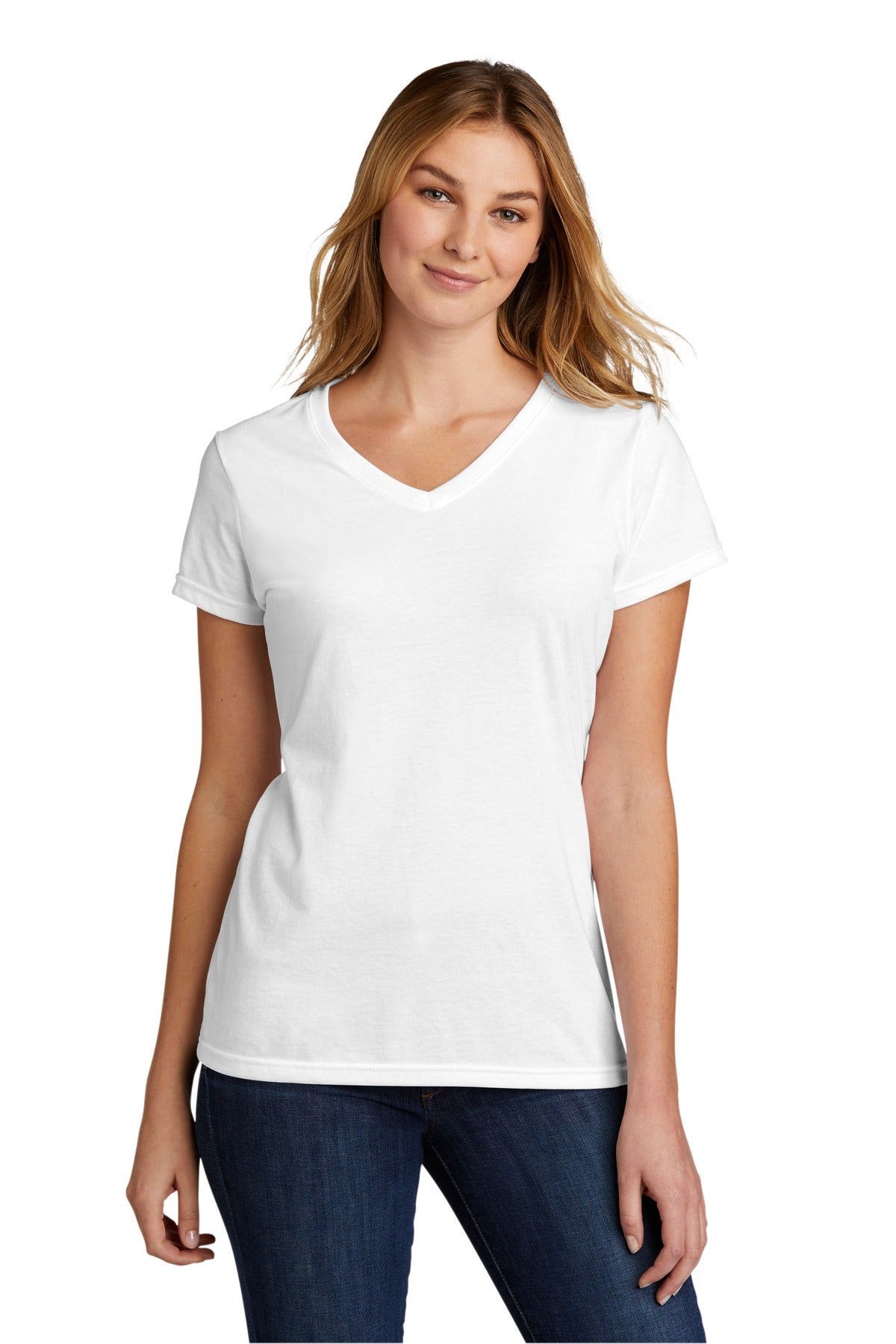 Port & Company Women's Tri-Blend V-Neck Tee. LPC330V