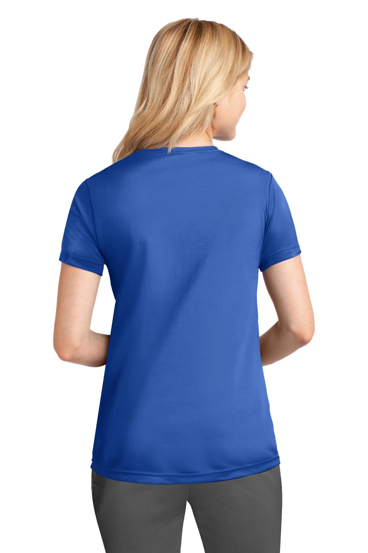 Custom Embroidered Port & Company Women's Performance Tee. LPC380,Royal
