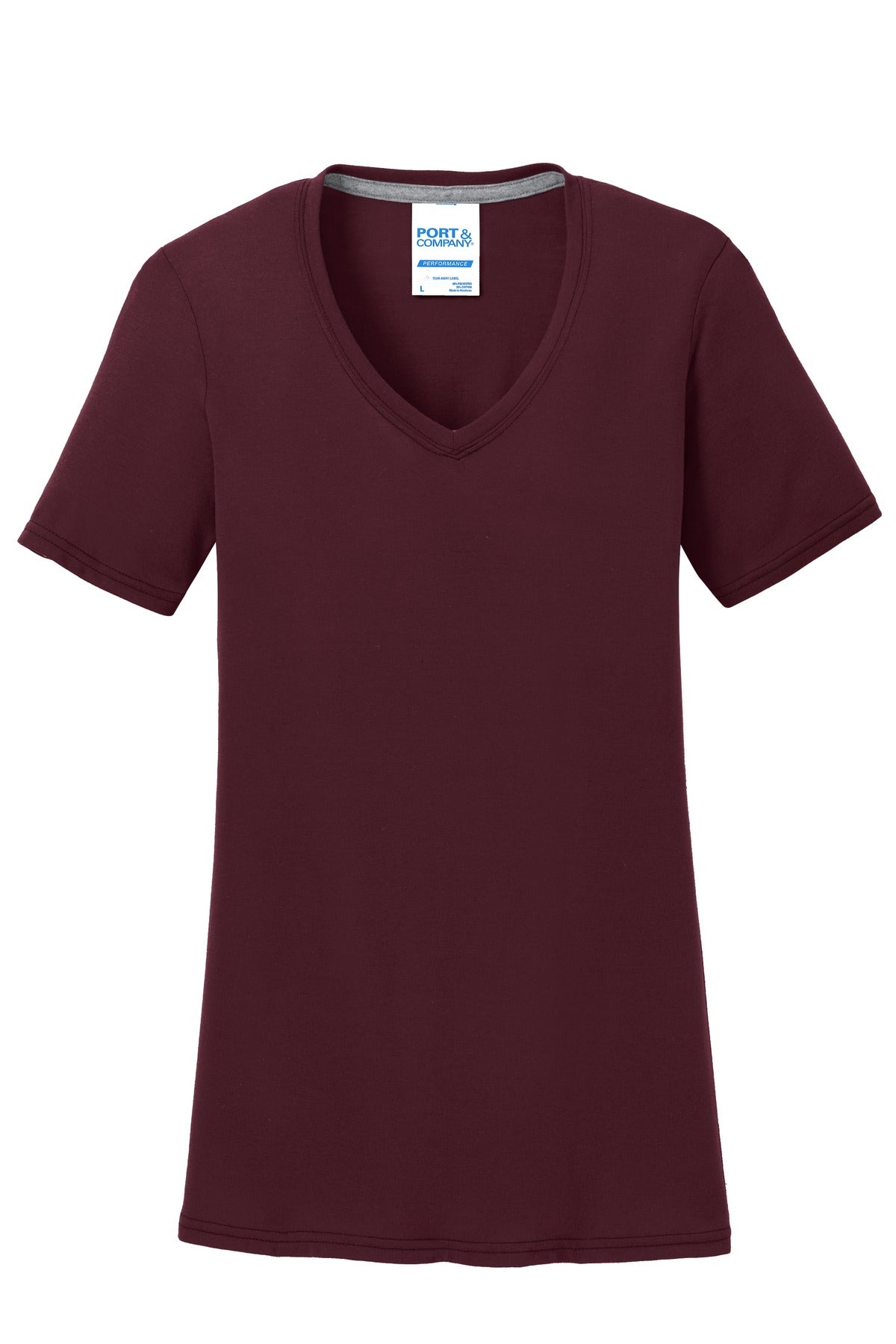 Port & Company Women's Performance Blend V-Neck Tee. LPC381V