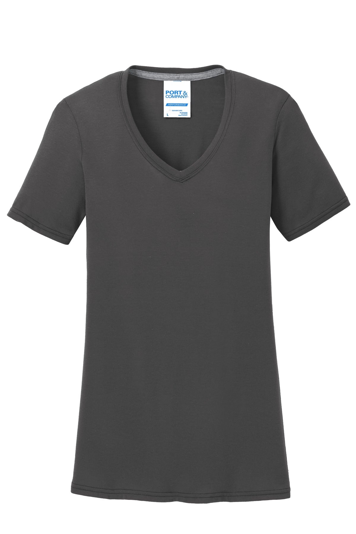 Port & Company Women's Performance Blend V-Neck Tee. LPC381V