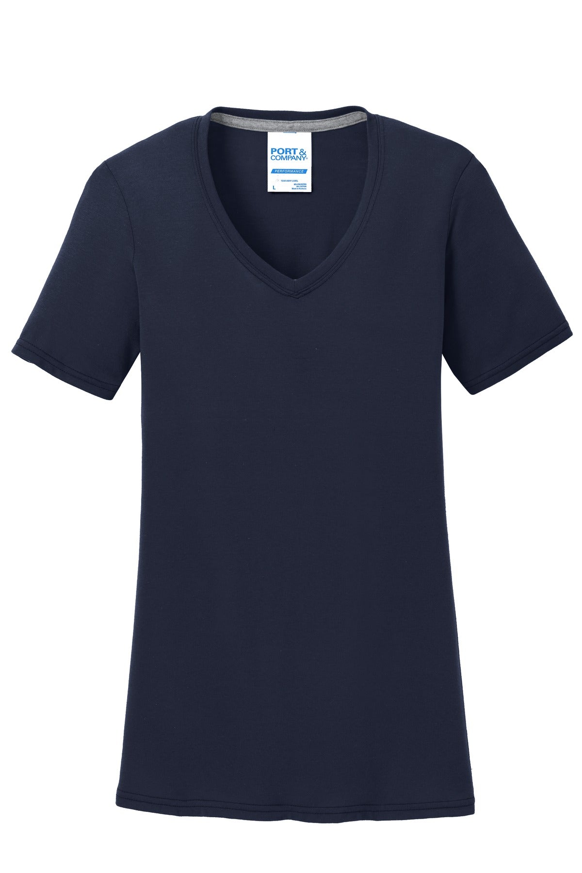 Port & Company Women's Performance Blend V-Neck Tee. LPC381V