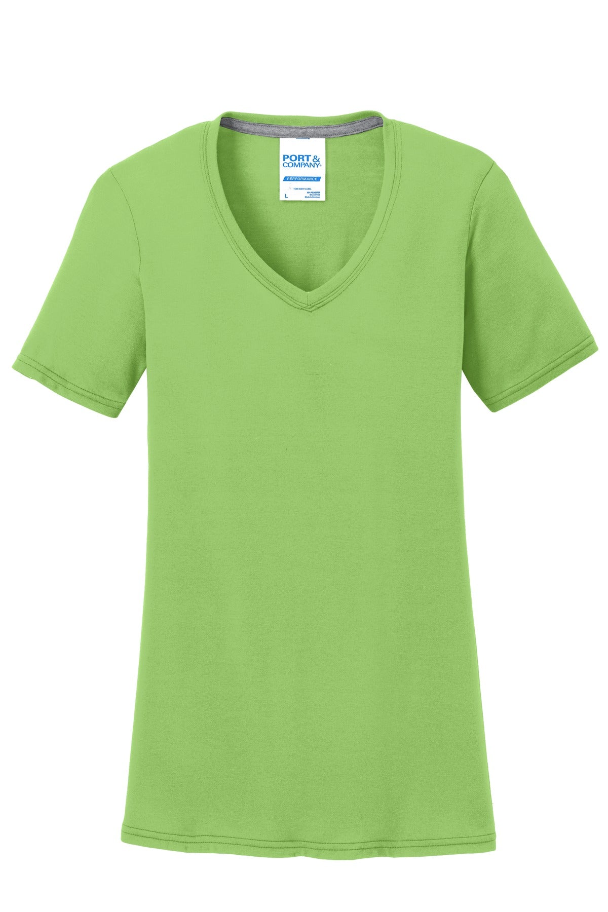 Port & Company Women's Performance Blend V-Neck Tee. LPC381V