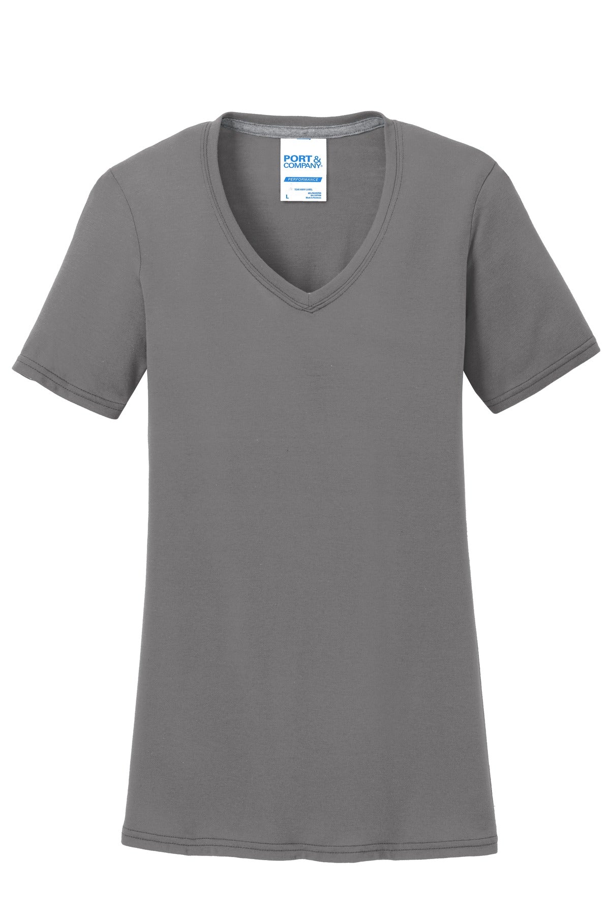 Port & Company Women's Performance Blend V-Neck Tee. LPC381V