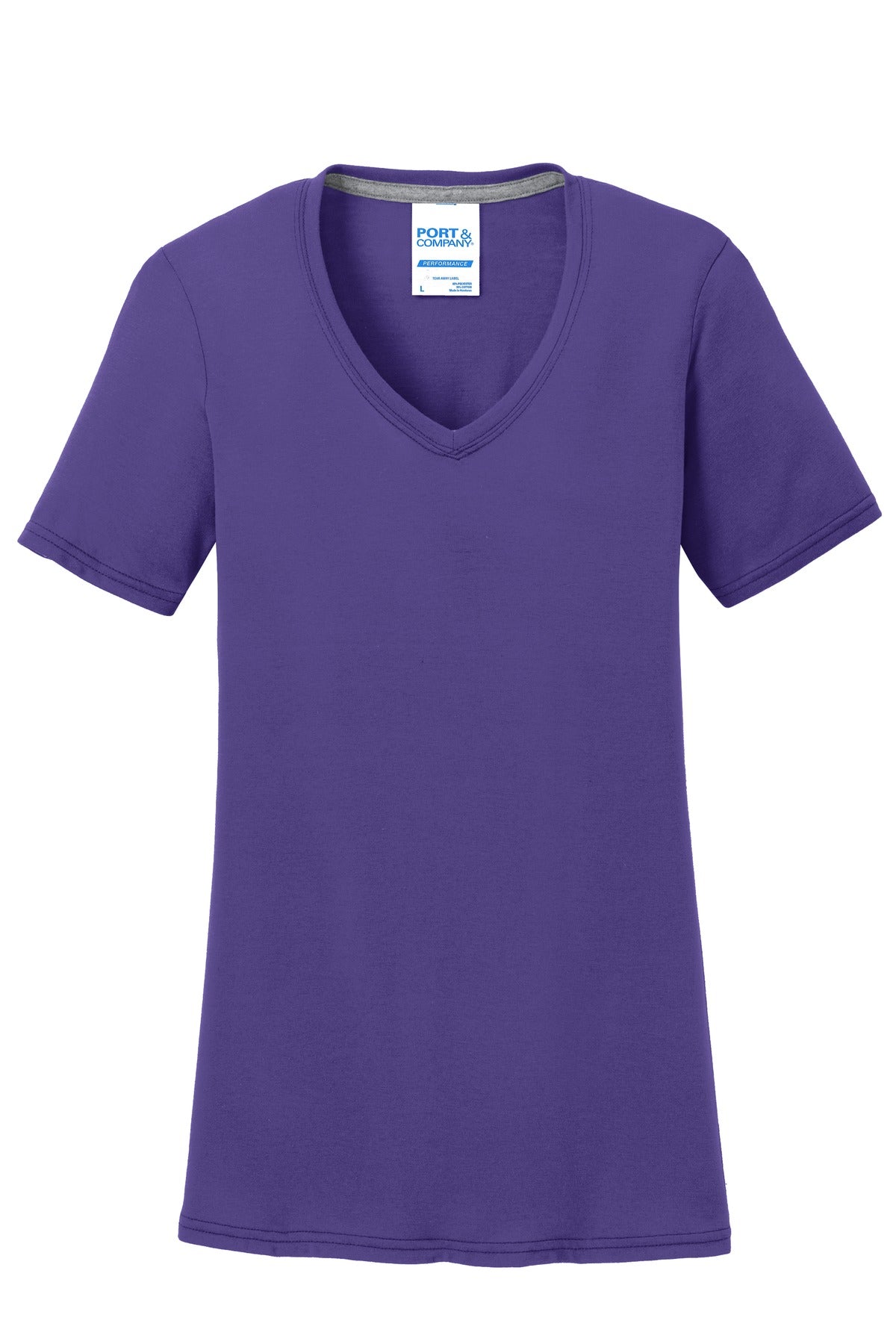 Port & Company Women's Performance Blend V-Neck Tee. LPC381V