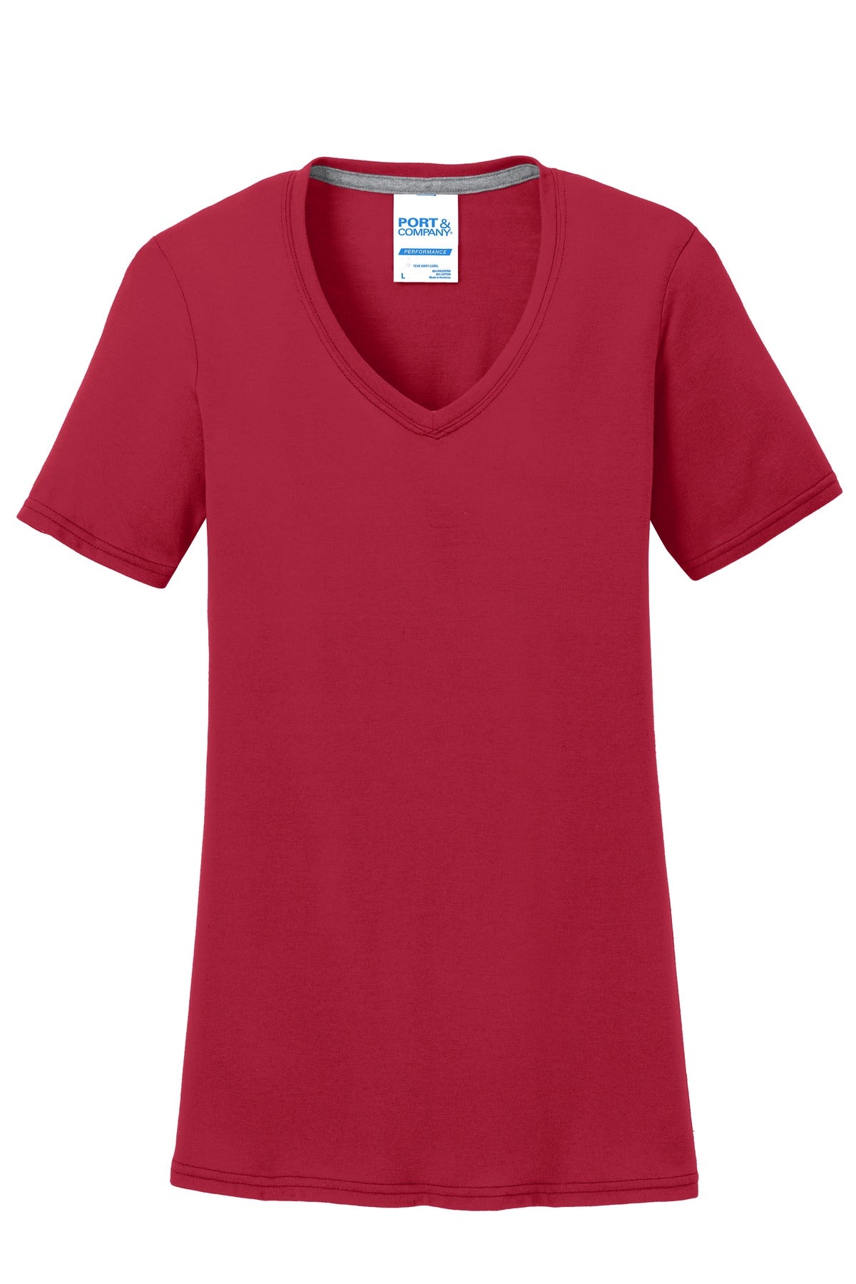 Port & Company Women's Performance Blend V-Neck Tee. LPC381V