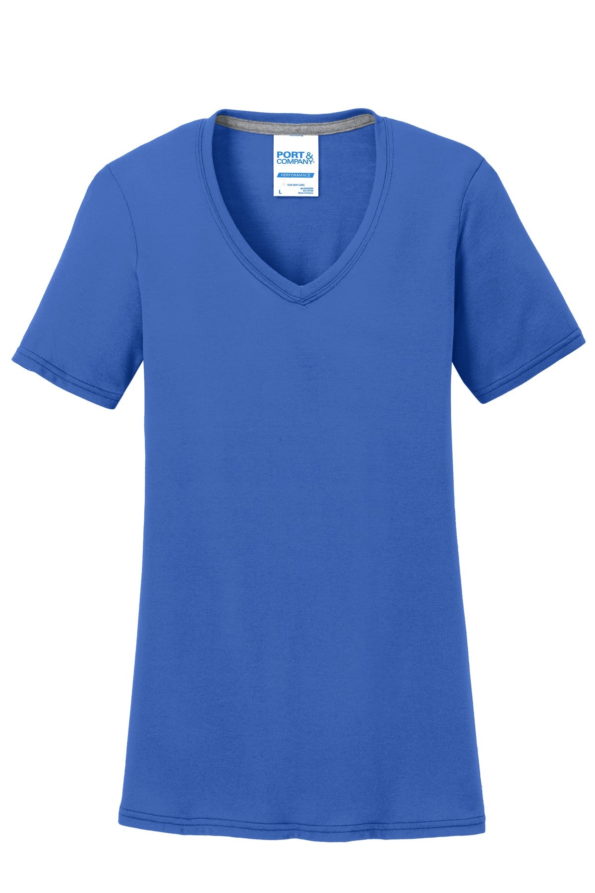 Port & Company Women's Performance Blend V-Neck Tee. LPC381V