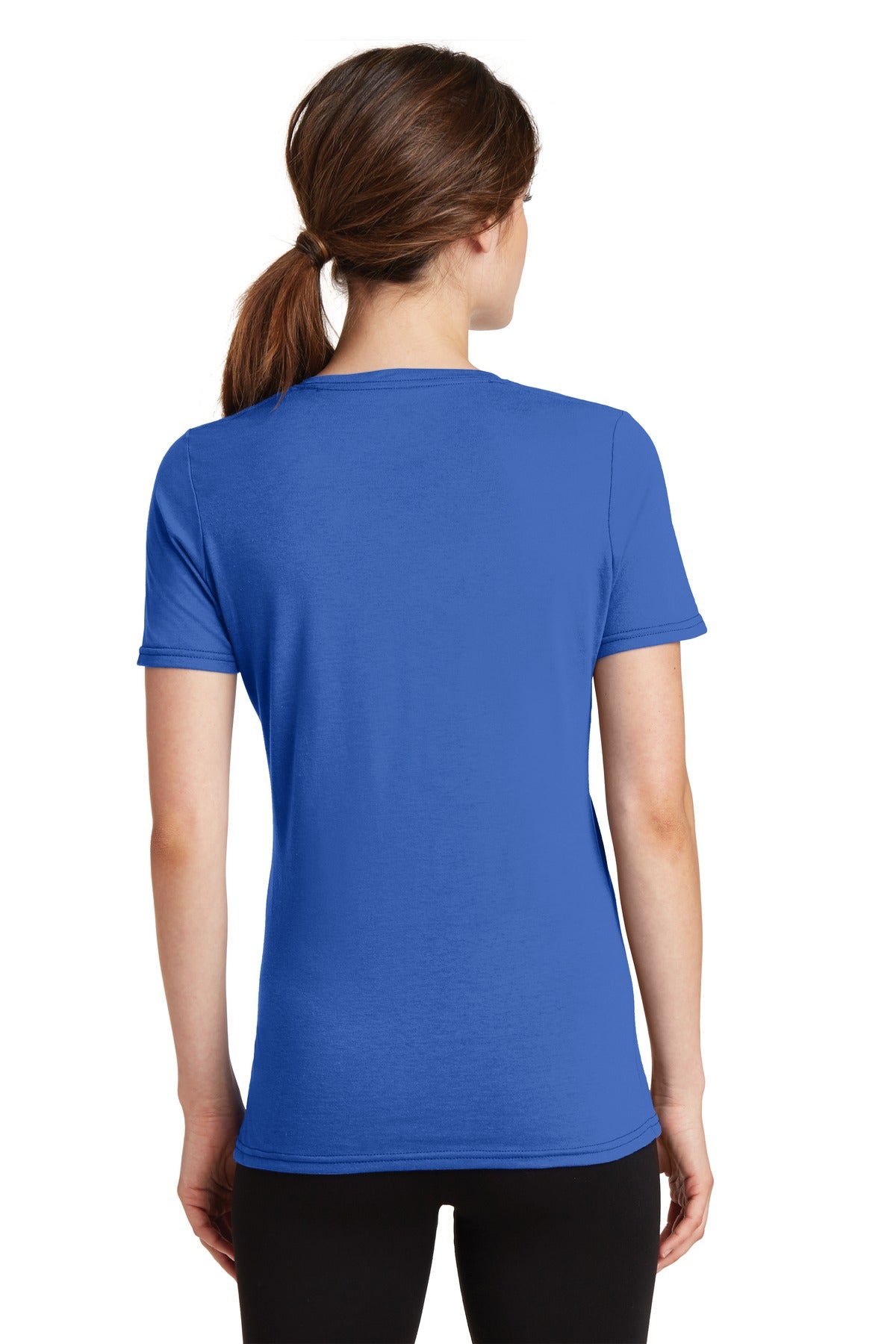 Custom Embroidered Port & Company Women's Performance Blend V-Neck Tee. LPC381V,True Royal