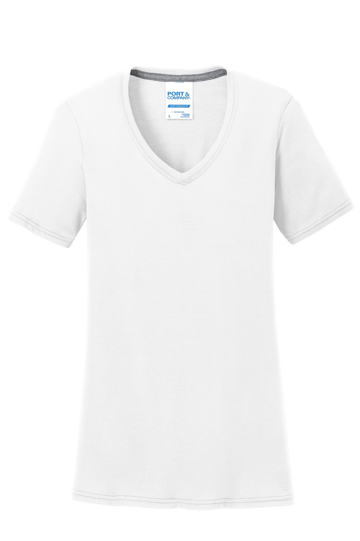 Port & Company Women's Performance Blend V-Neck Tee. LPC381V