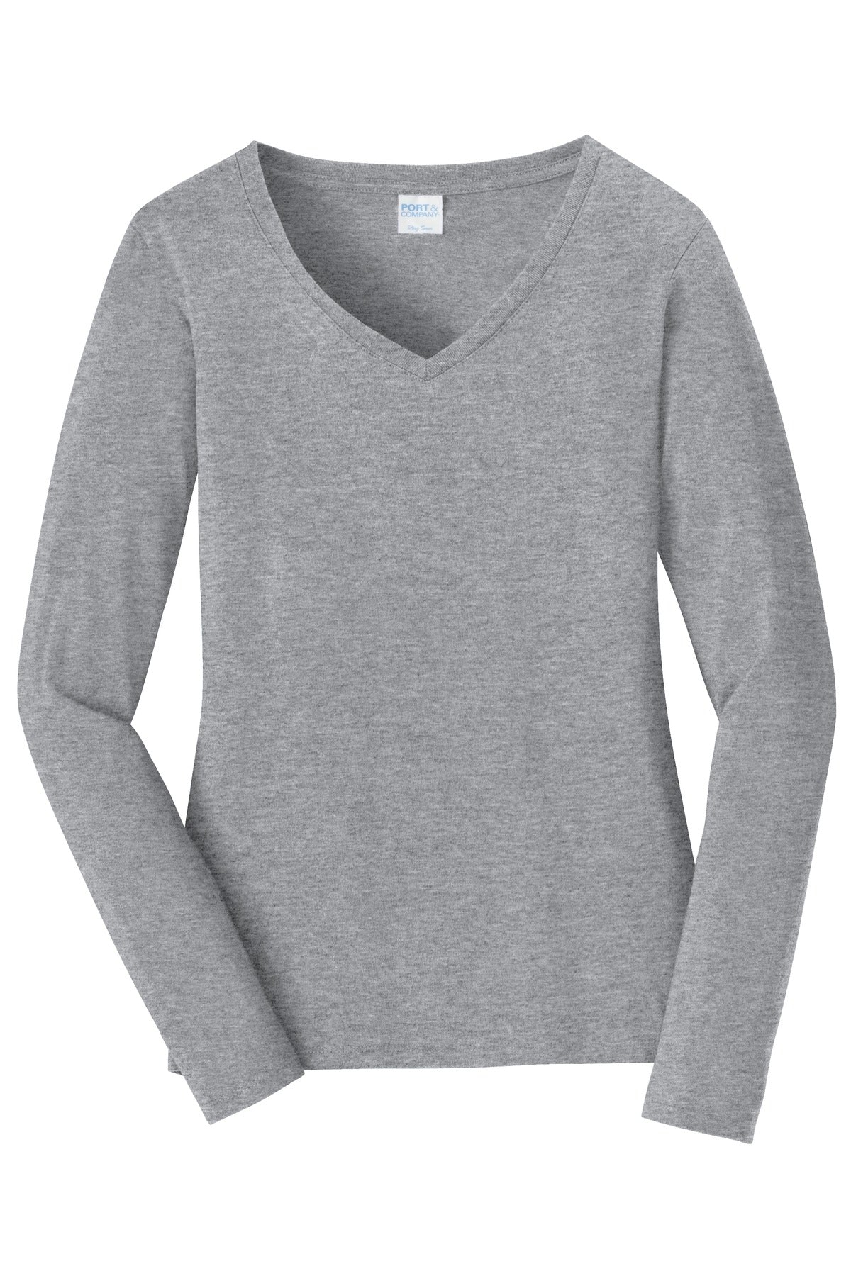 Port & Company Women's Long Sleeve Fan Favorite V-Neck Tee. LPC450VLS