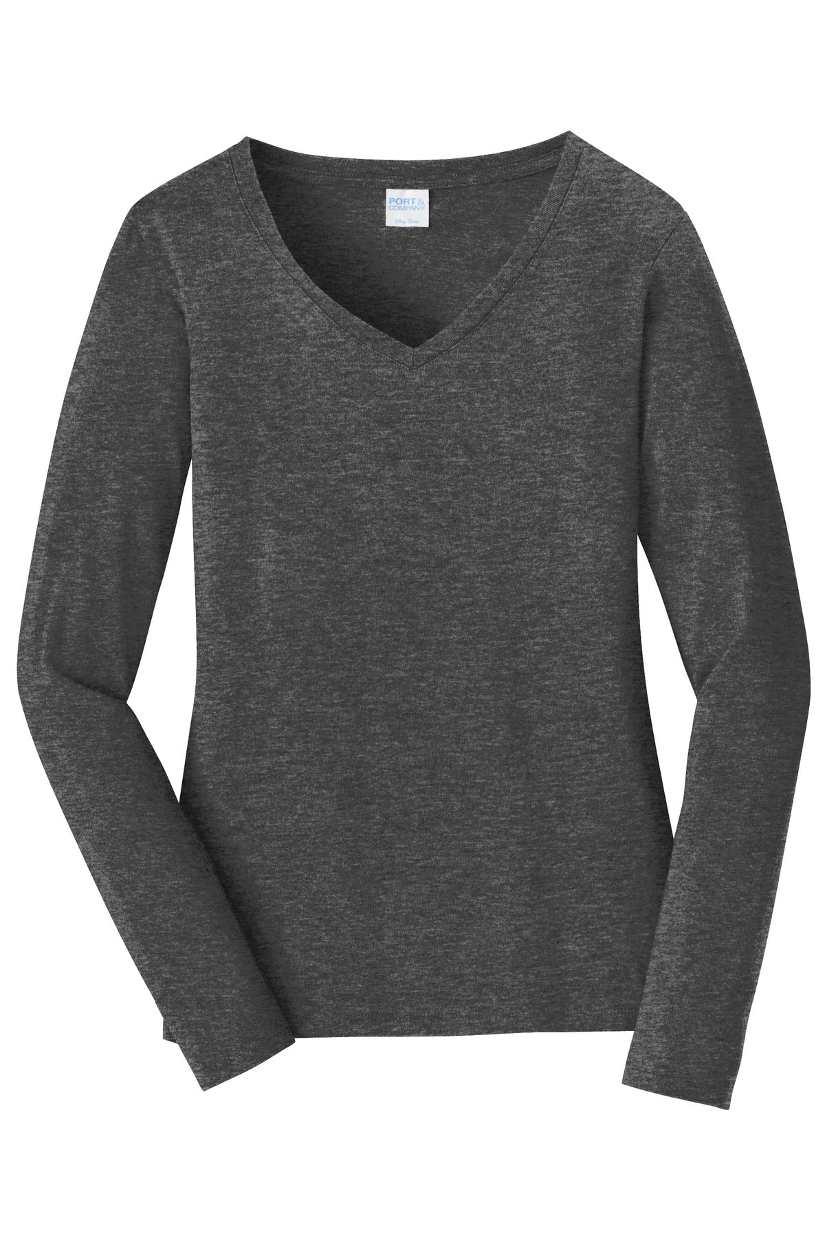 Port & Company Women's Long Sleeve Fan Favorite V-Neck Tee. LPC450VLS