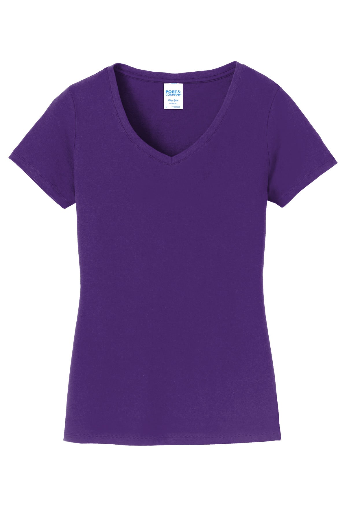 Port & Company Women's Fan Favorite V-Neck Tee. LPC450V Team Purple