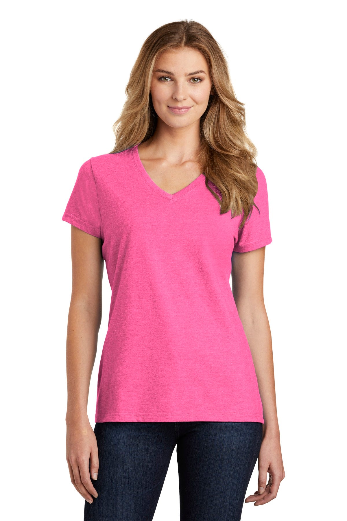Port & Company Women's Fan Favorite Blend V-Neck Tee. LPC455V