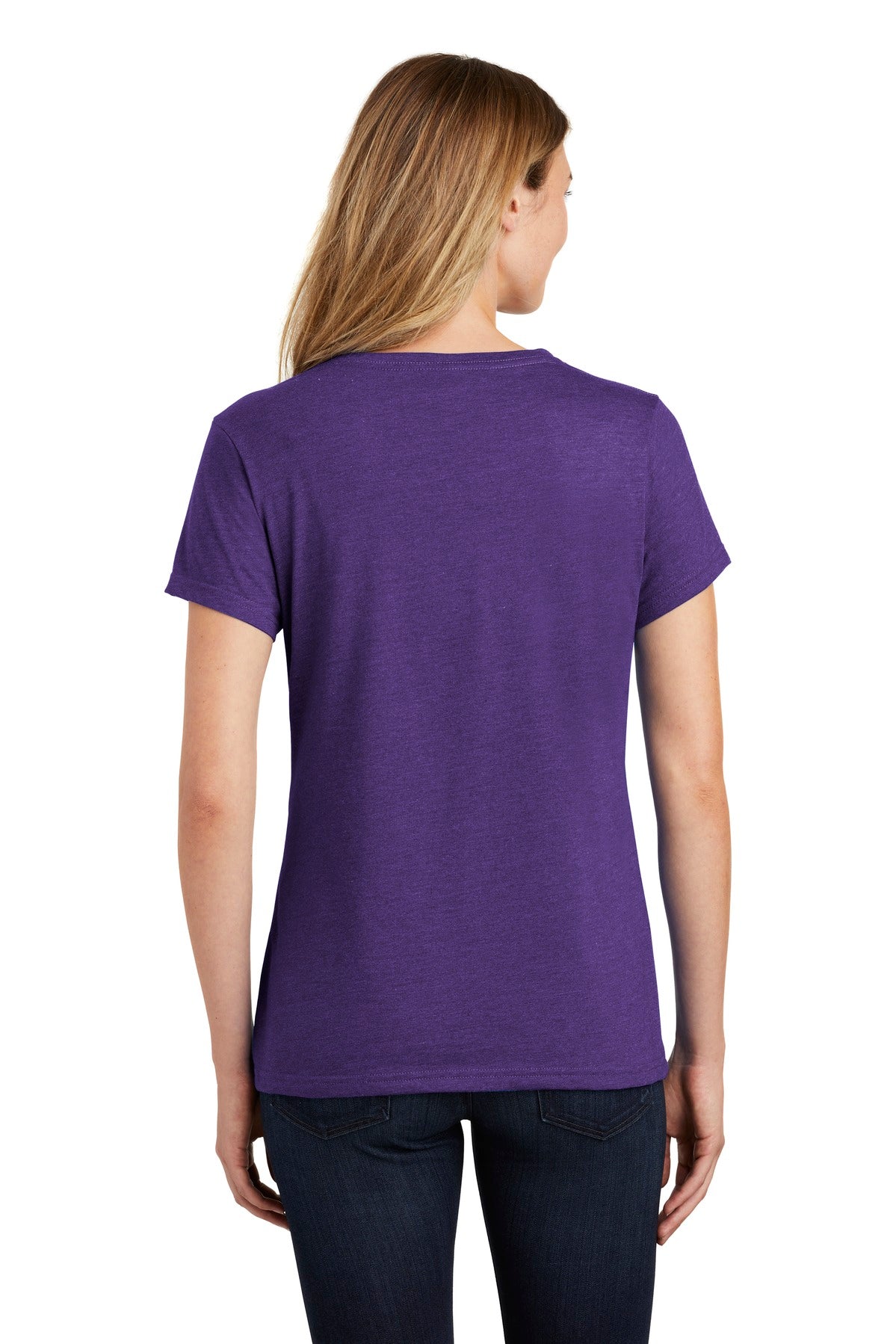 Custom Embroidered Port & Company Women's Fan Favorite Blend V-Neck Tee. LPC455V,Team Purple Heather