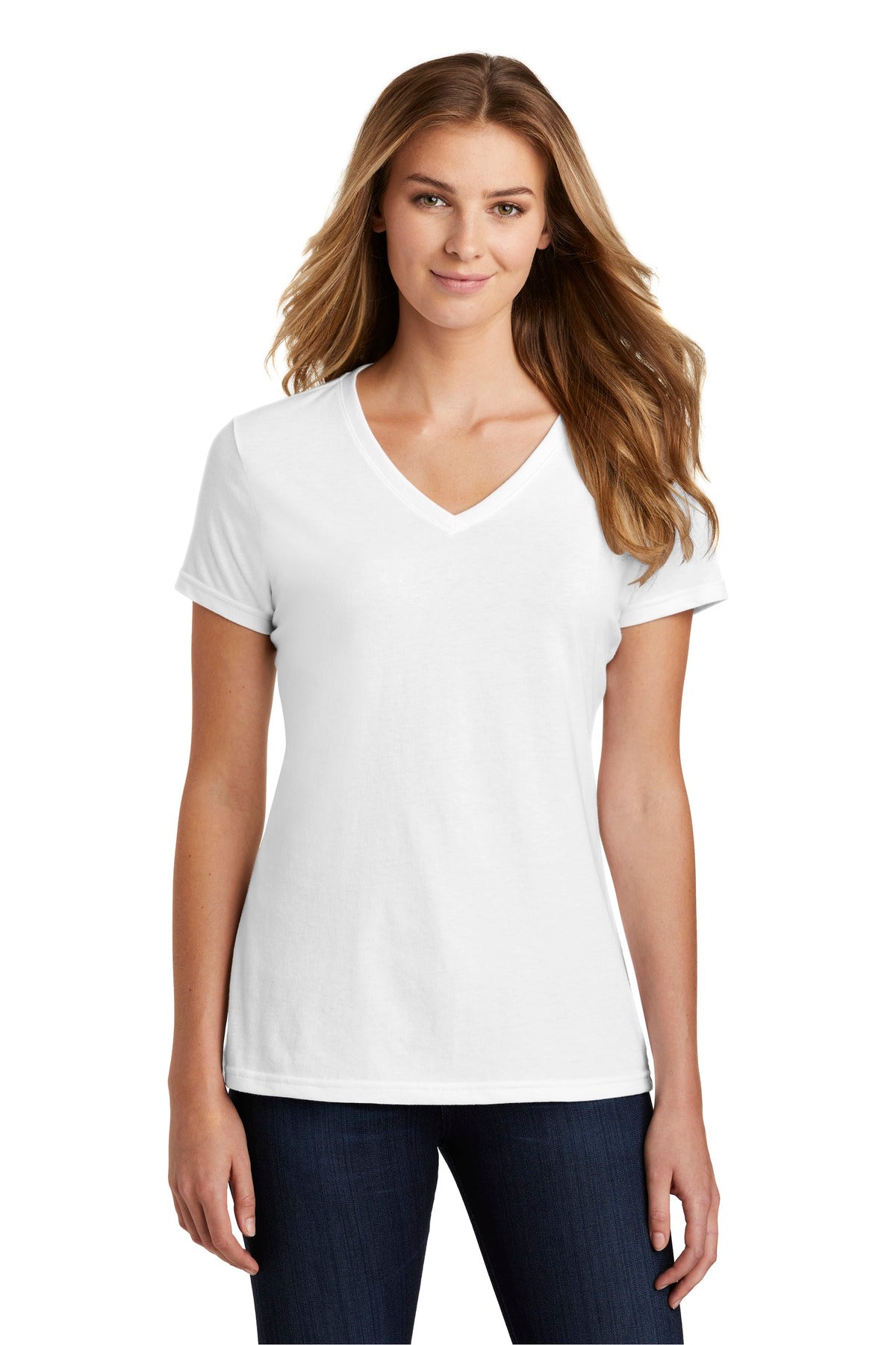 Port & Company Women's Fan Favorite Blend V-Neck Tee. LPC455V