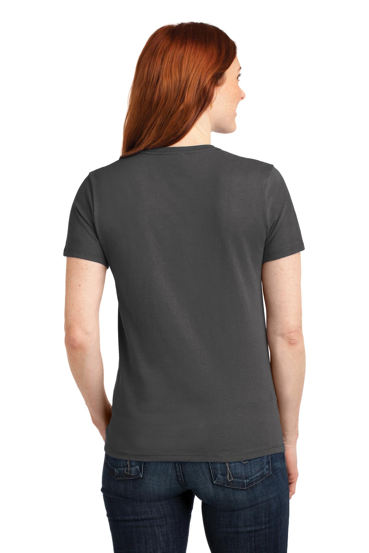 Custom Embroidered Port & Company Women's Core Blend Tee. LPC55,Charcoal