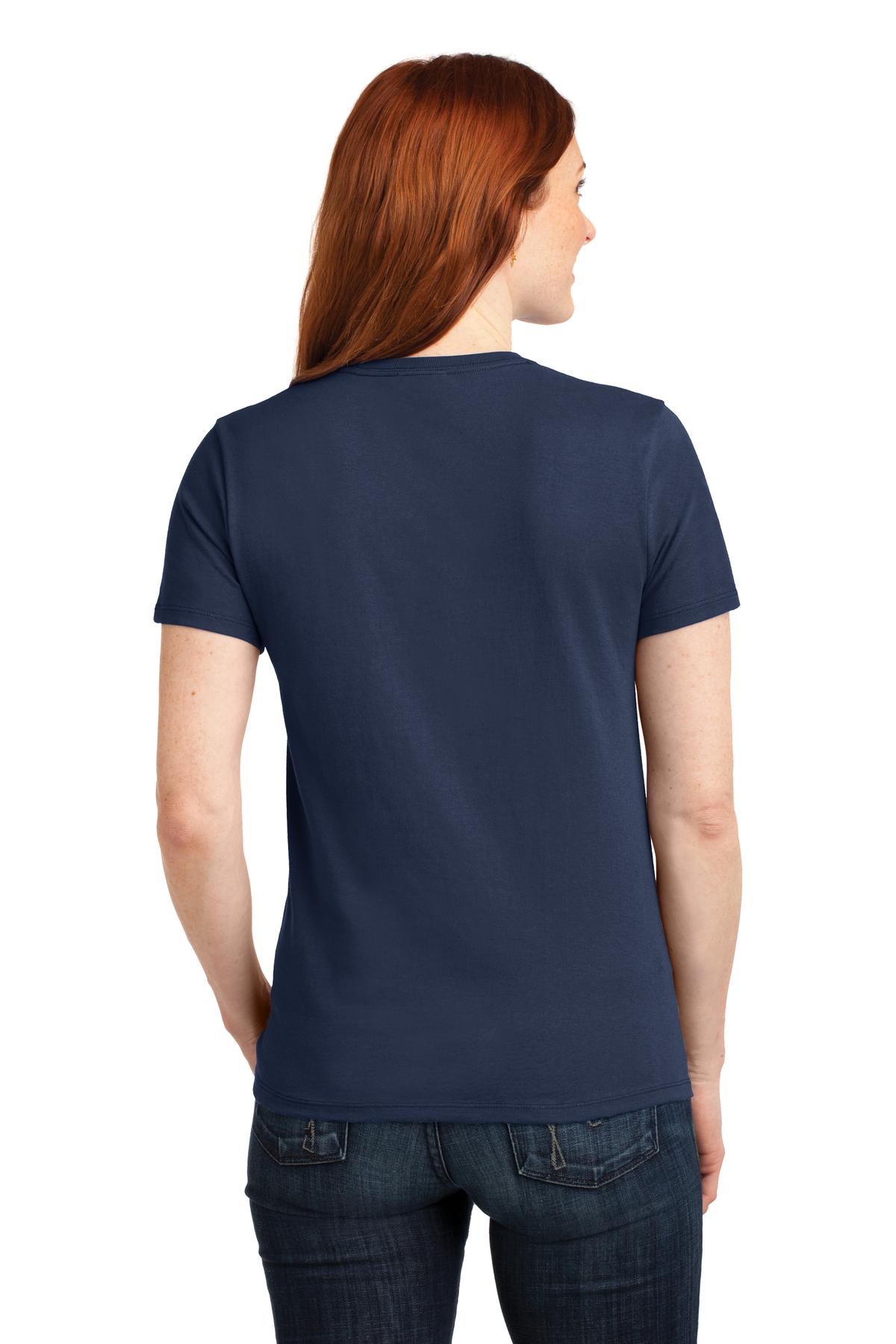 Custom Embroidered Port & Company Women's Core Blend Tee. LPC55,Navy