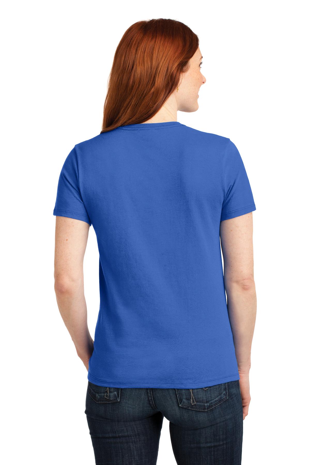 Custom Embroidered Port & Company Women's Core Blend Tee. LPC55,Royal