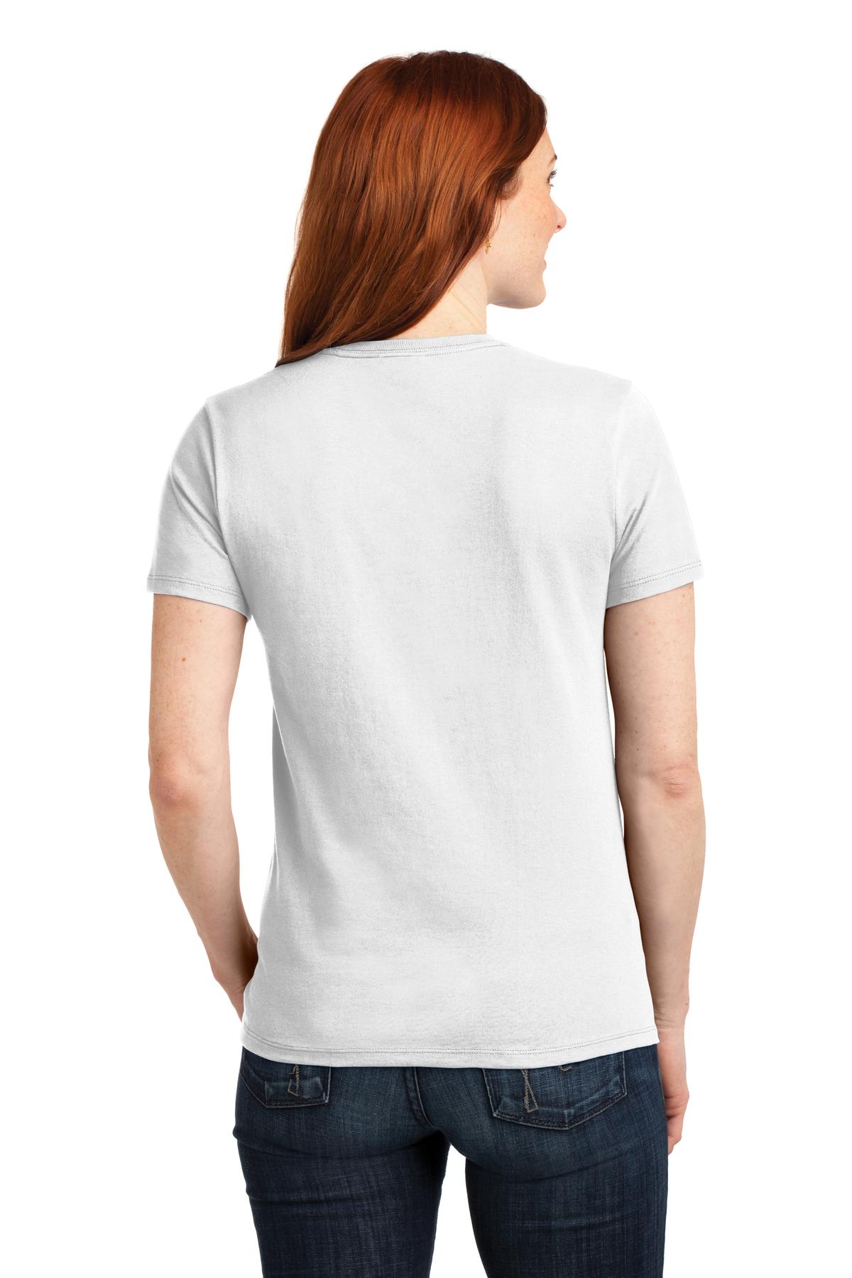Custom Embroidered Port & Company Women's Core Blend Tee. LPC55,White