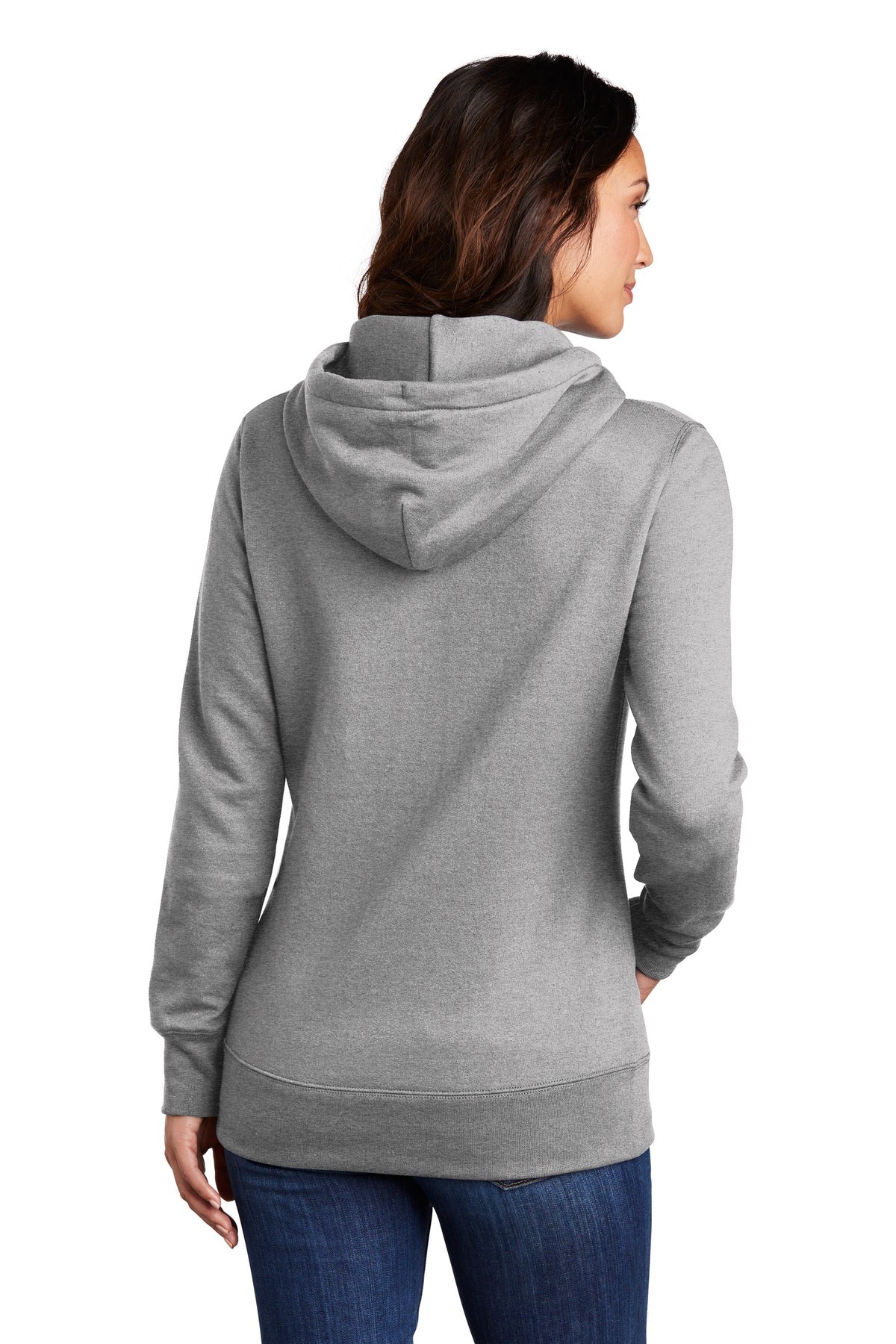 Custom Embroidered Port & Company Women's Core Fleece Pullover Hooded Sweatshirt LPC78H,Athletic Heather