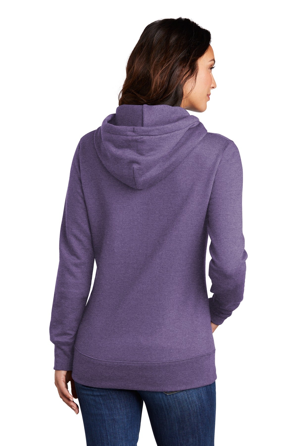 Custom Embroidered Port & Company Women's Core Fleece Pullover Hooded Sweatshirt LPC78H,Heather Purple