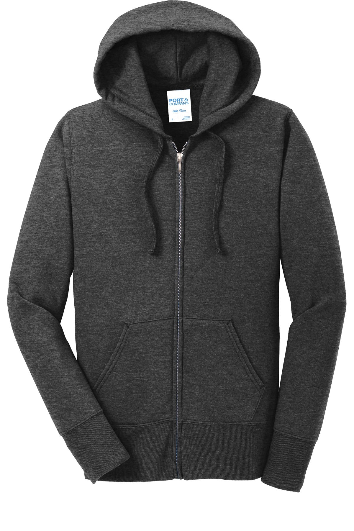 Port & Company Women's Core Fleece Full-Zip Hooded Sweatshirt. LPC78ZH