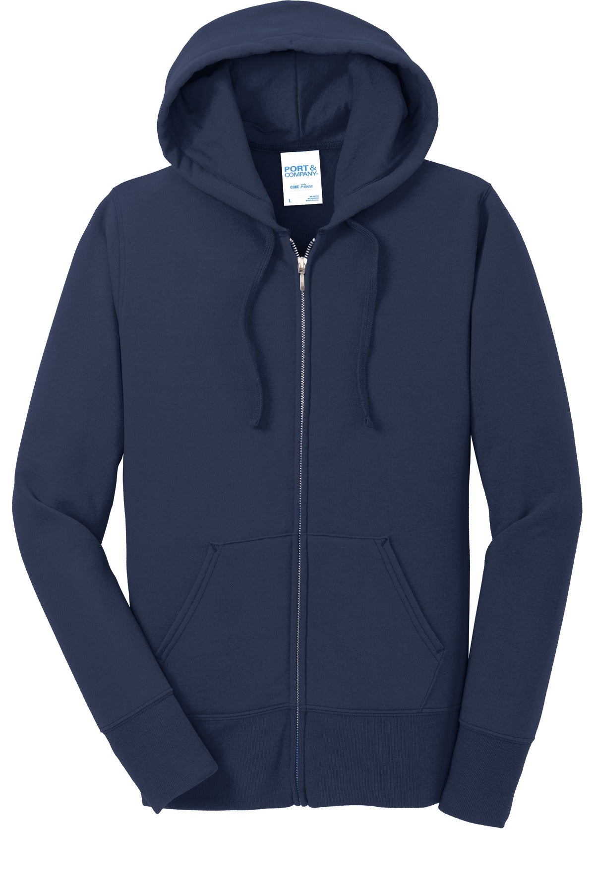 Port & Company Women's Core Fleece Full-Zip Hooded Sweatshirt. LPC78ZH