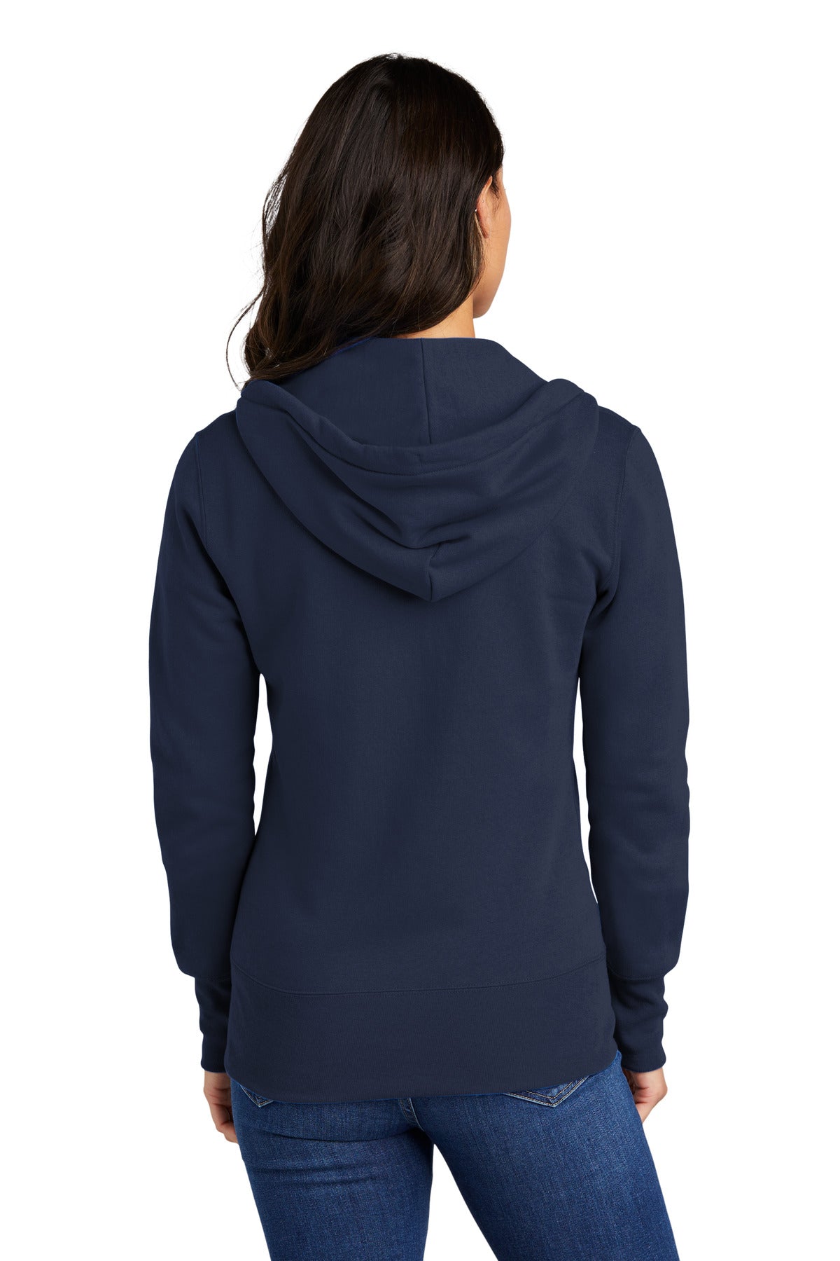 Custom Embroidered Port & Company Women's Core Fleece Full-Zip Hooded Sweatshirt. LPC78ZH,Navy