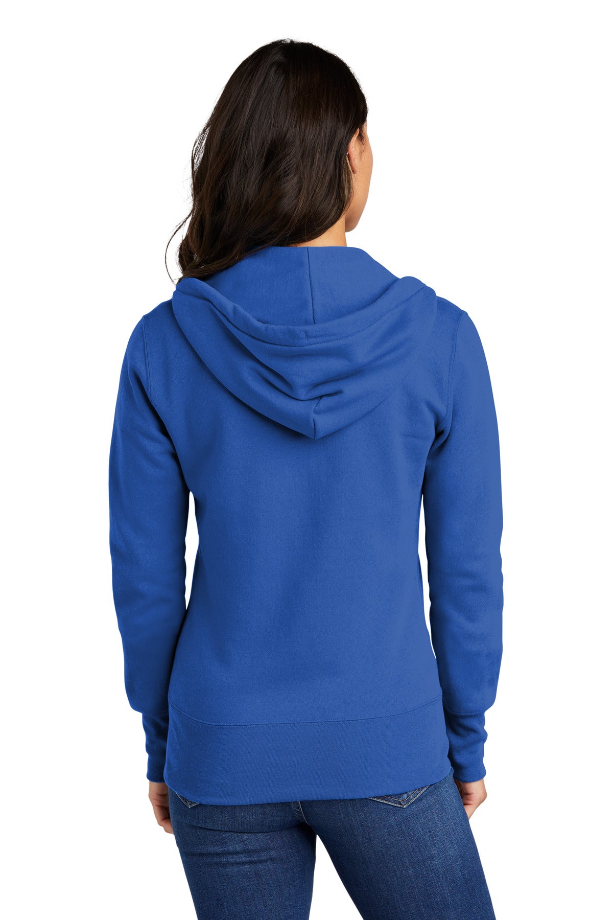 Custom Embroidered Port & Company Women's Core Fleece Full-Zip Hooded Sweatshirt. LPC78ZH,Royal