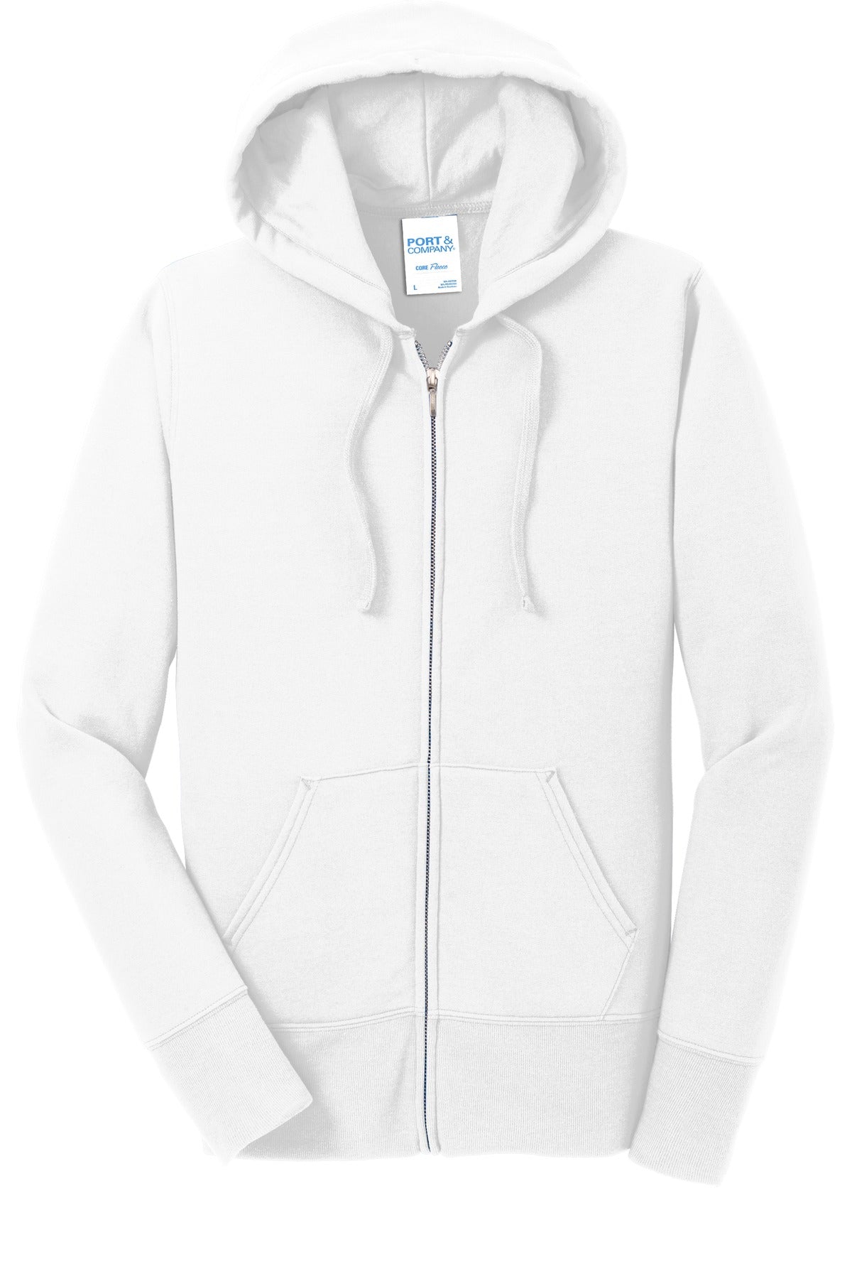 Port & Company Women's Core Fleece Full-Zip Hooded Sweatshirt. LPC78ZH
