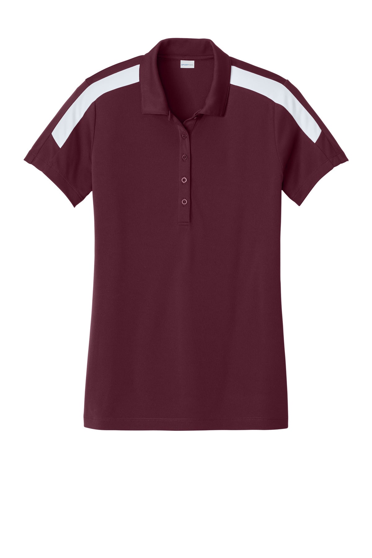 Sport-Tek Women's Competitor United Polo LST104 Maroon/ White