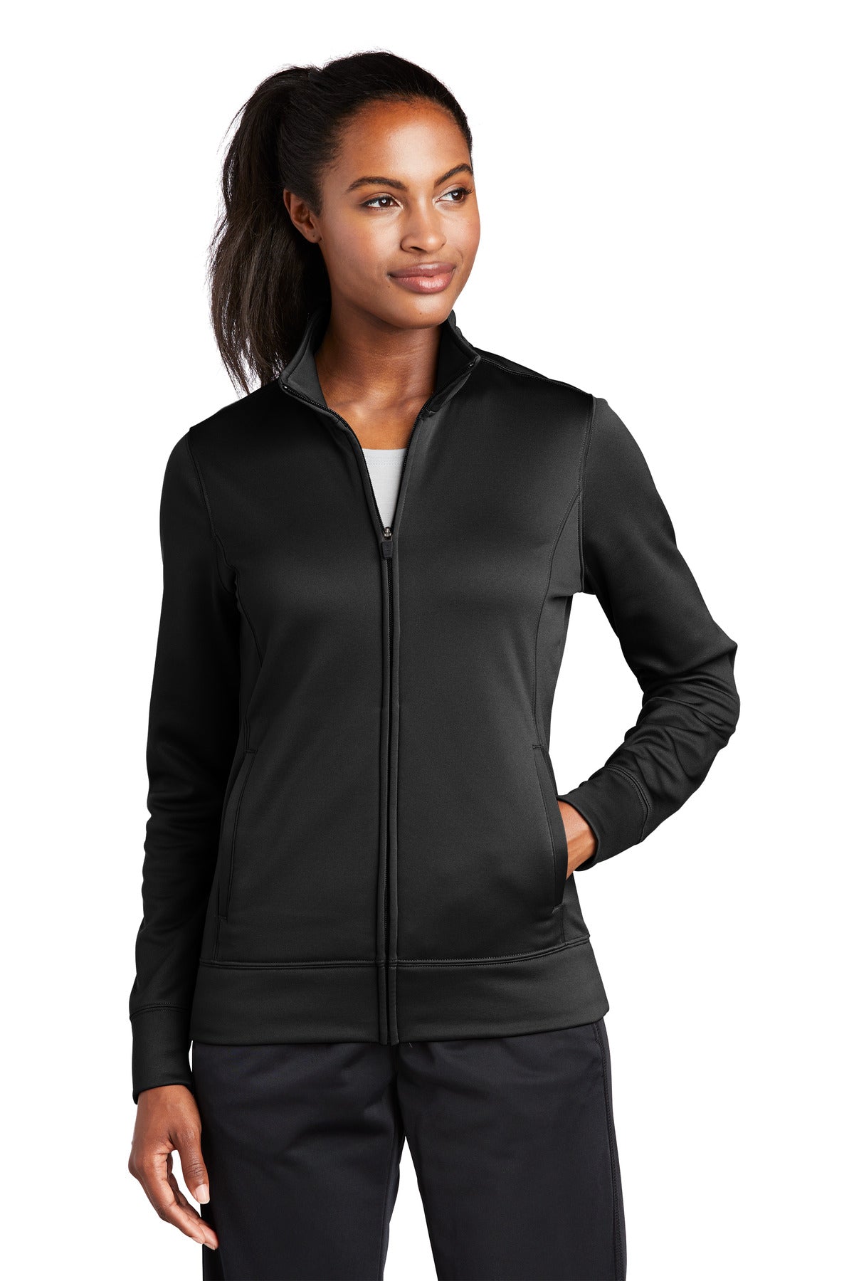 Sport-Tek Women's Sport-Wick Fleece Full-Zip Jacket. LST241