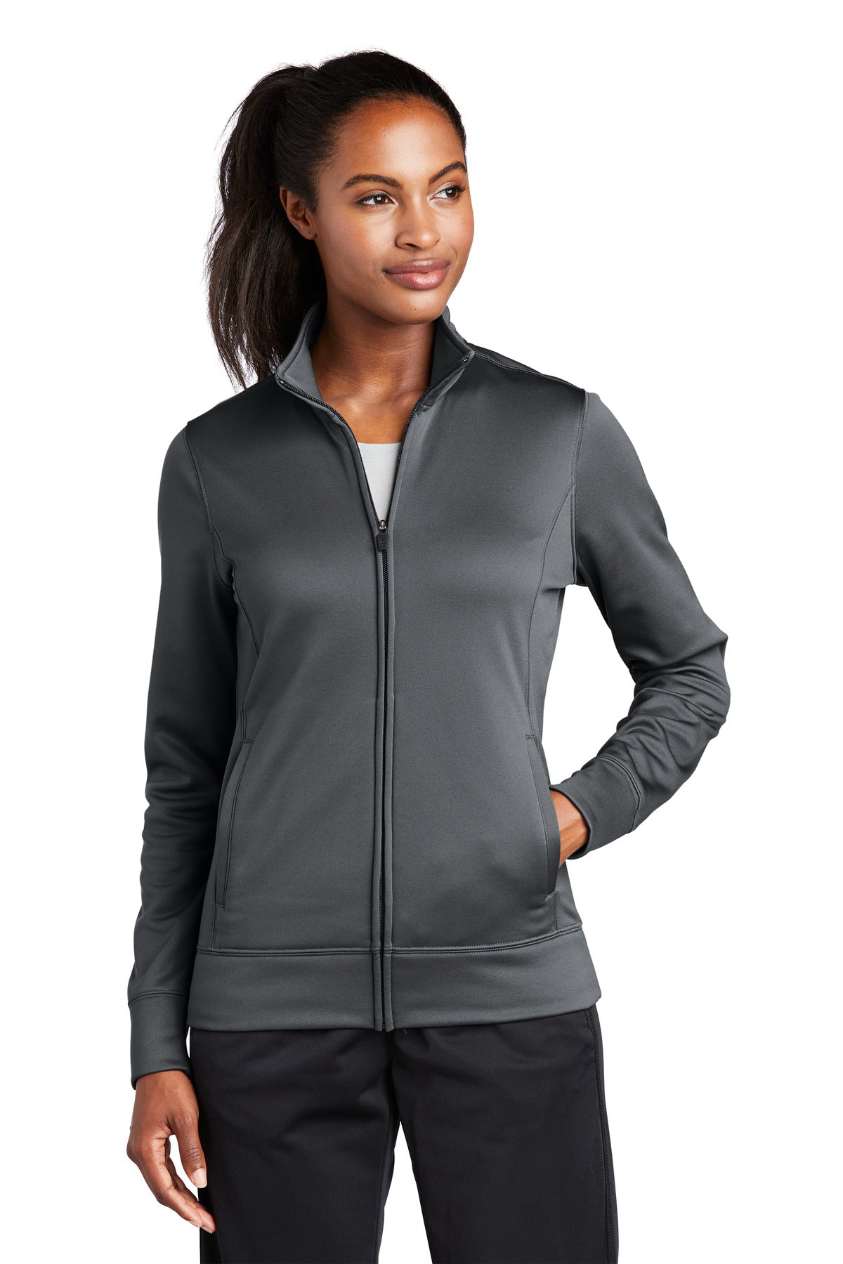 Sport-Tek Women's Sport-Wick Fleece Full-Zip Jacket. LST241
