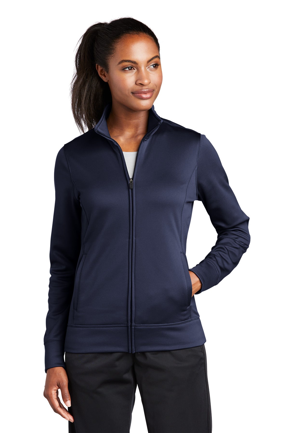 Sport-Tek Women's Sport-Wick Fleece Full-Zip Jacket. LST241