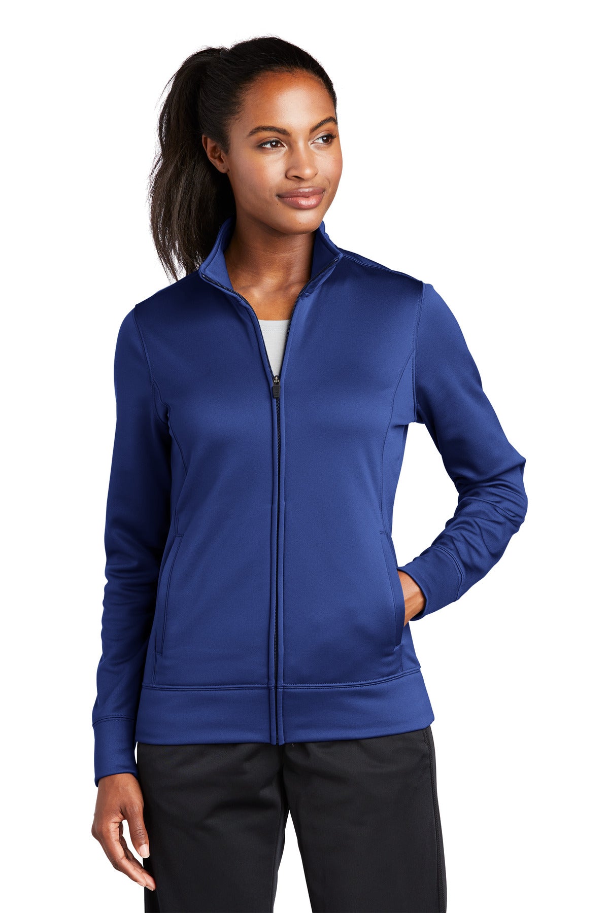 Sport-Tek Women's Sport-Wick Fleece Full-Zip Jacket. LST241