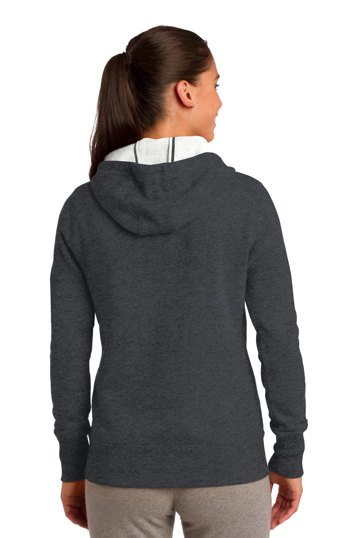 Custom Embroidered Sport-Tek Women's Pullover Hooded Sweatshirt. LST254,Graphite Heather