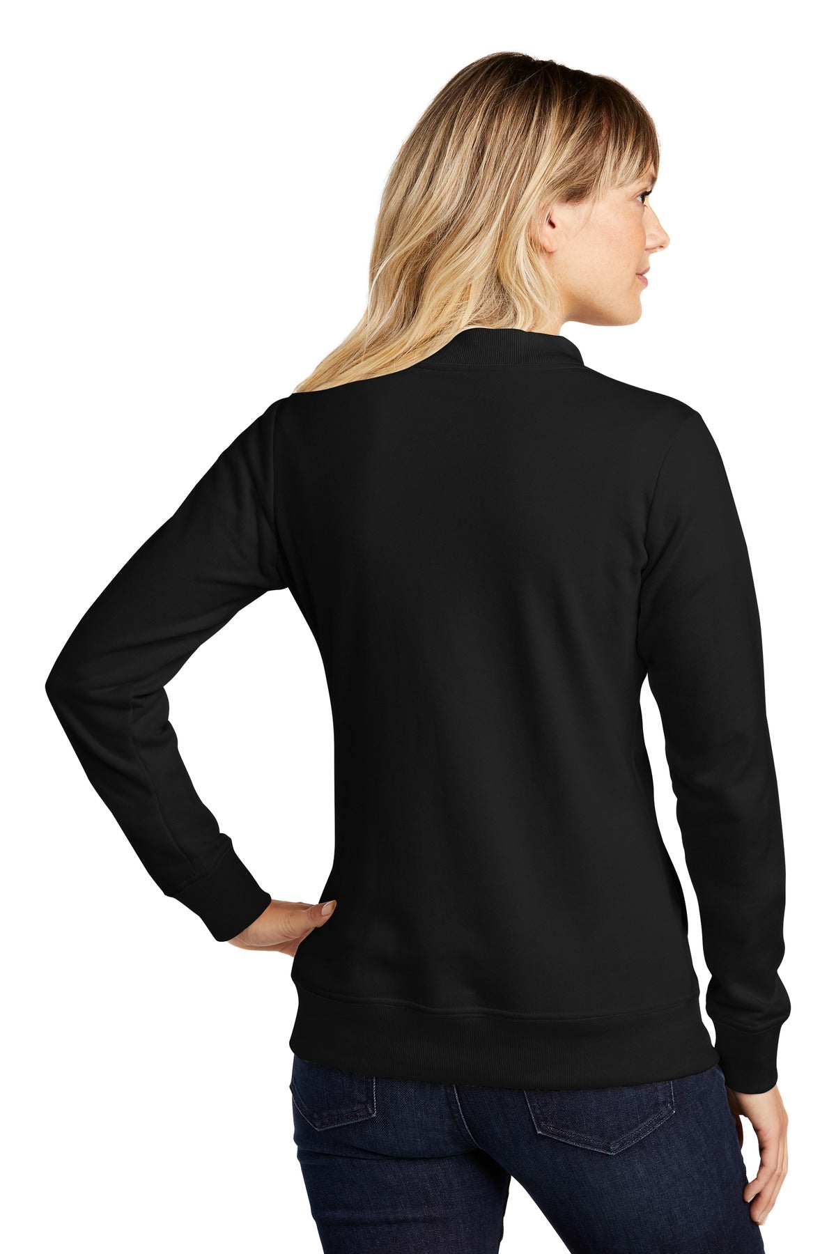Custom Embroidered Sport-Tek Women's Lightweight French Terry Bomber LST274,Black