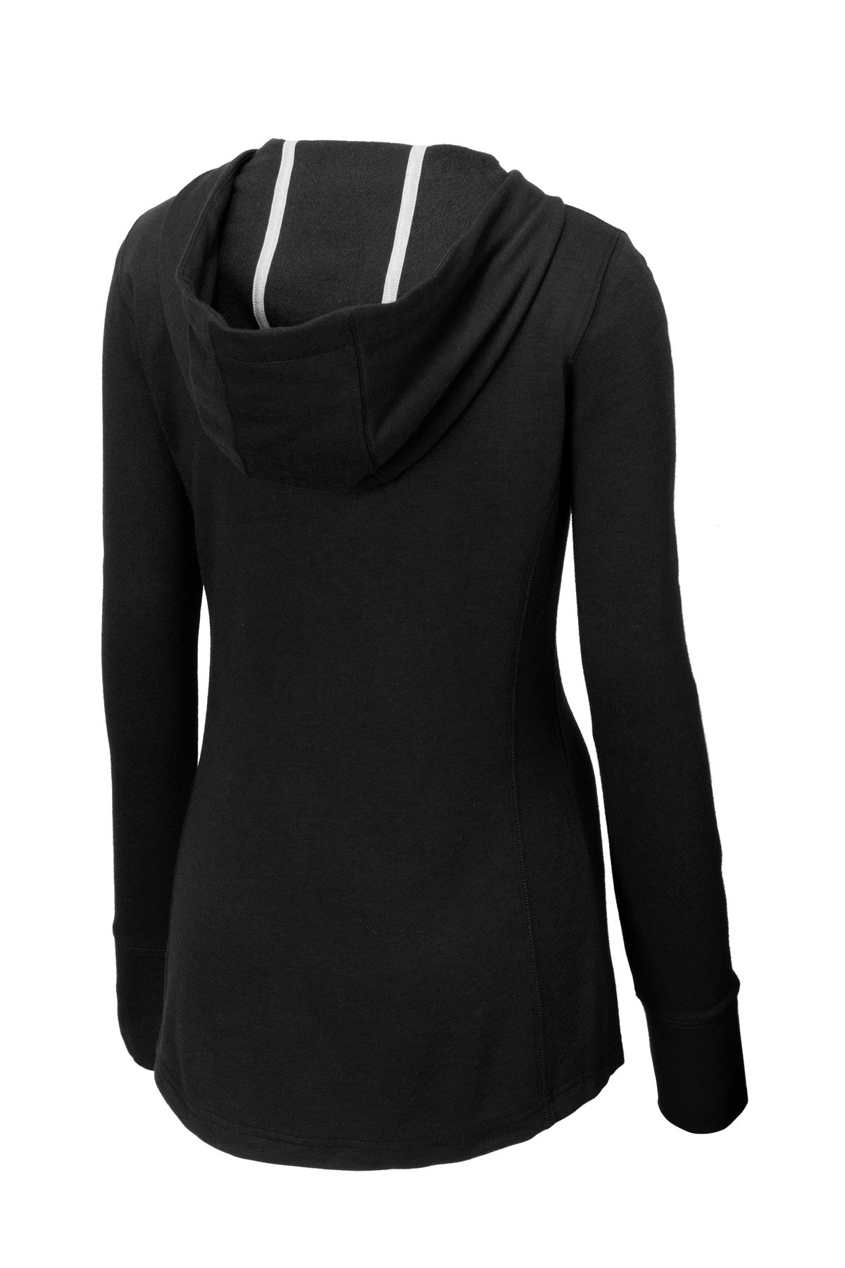 Sport-Tek Women's PosiCharge Tri-Blend Wicking Fleece Hooded Pullover. LST296
