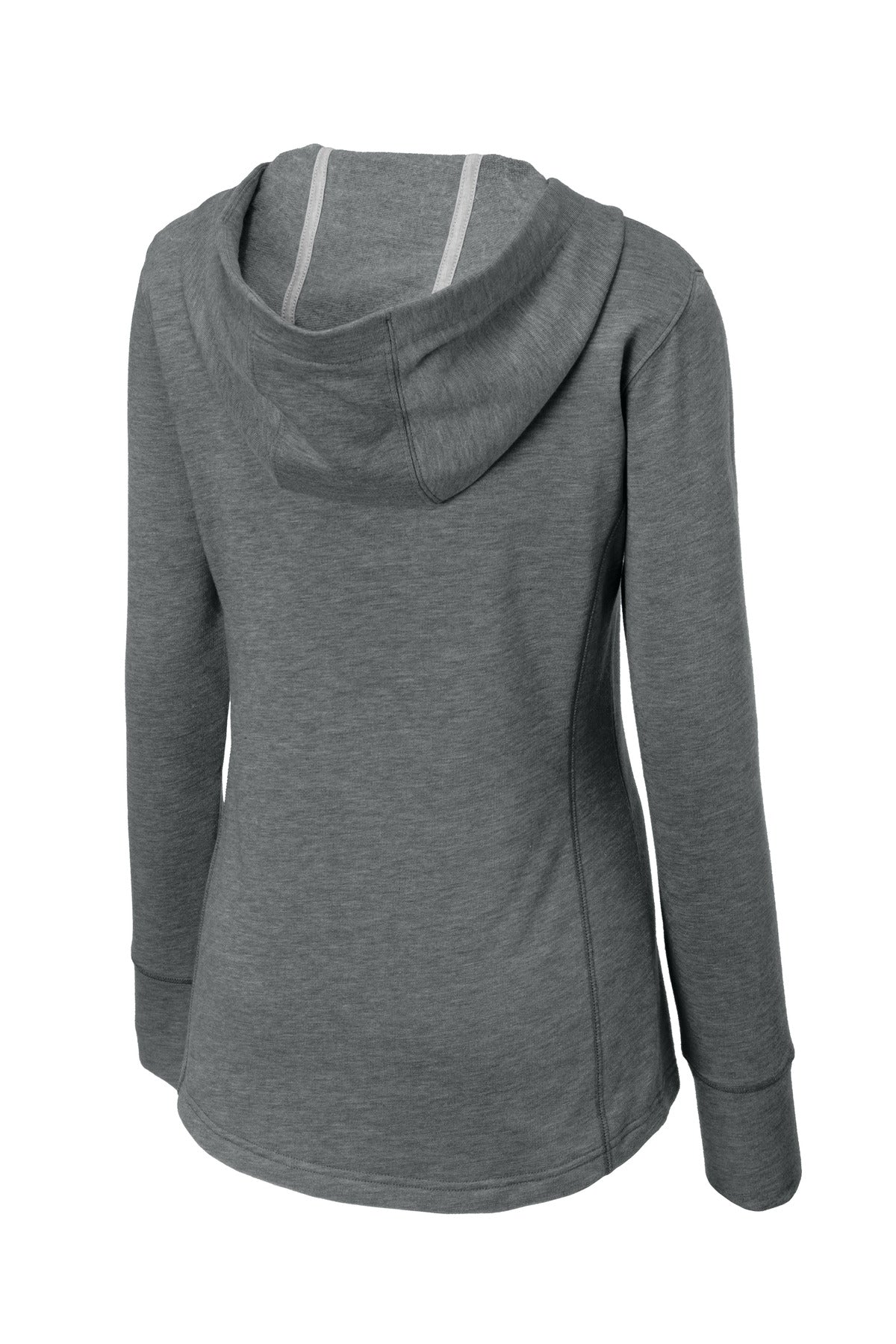 Sport-Tek Women's PosiCharge Tri-Blend Wicking Fleece Hooded Pullover. LST296