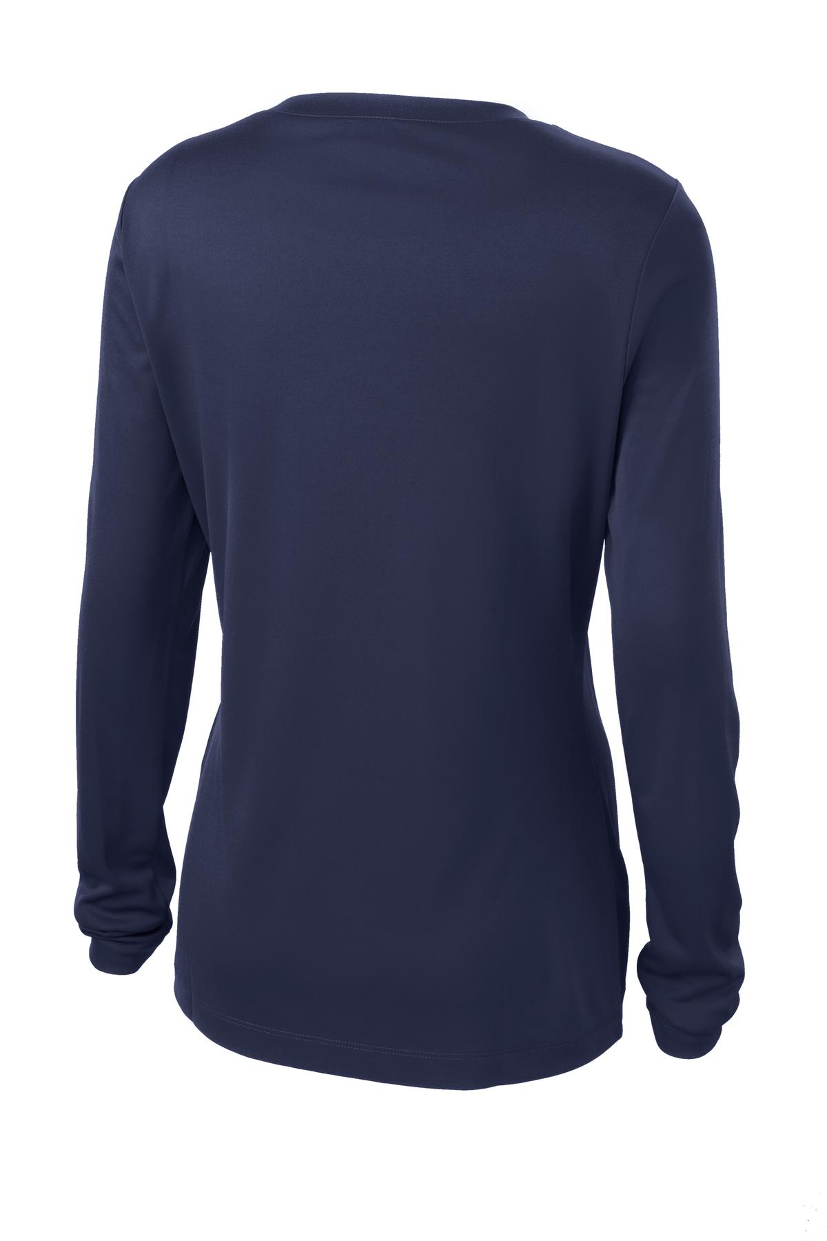 Sport-Tek Women's Long Sleeve PosiCharge Competitor V-Neck Tee. LST353LS True Navy