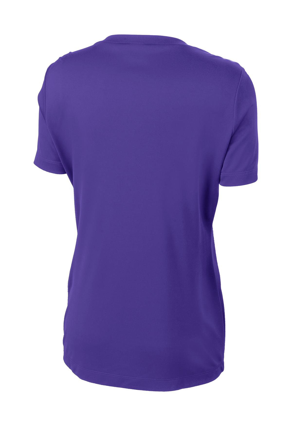 Sport-Tek Women's PosiCharge Competitor V-Neck Tee. LST353 Purple
