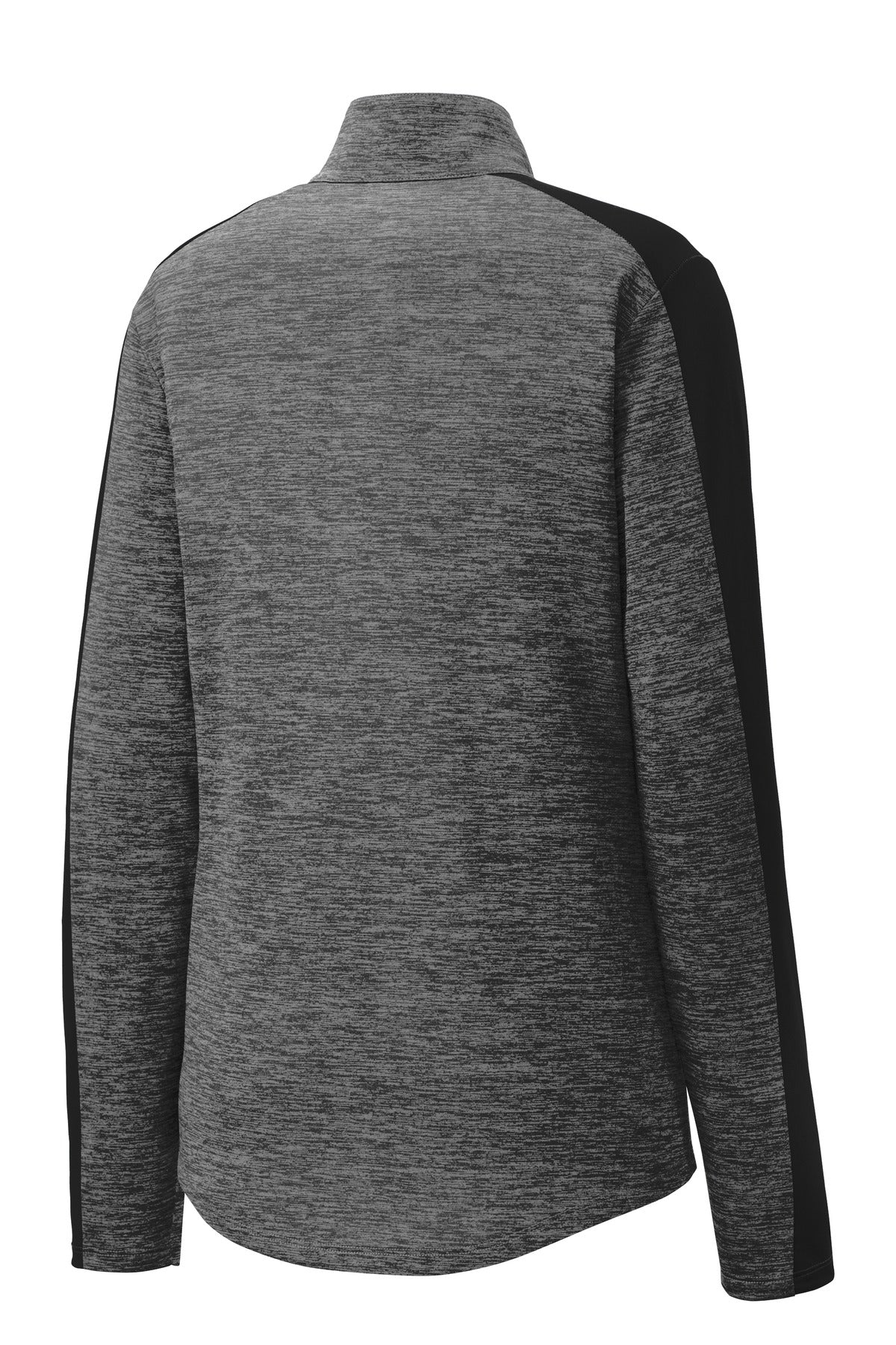 Sport-Tek Women's PosiCharge Electric Heather Colorblock 1/4-Zip Pullover. LST397