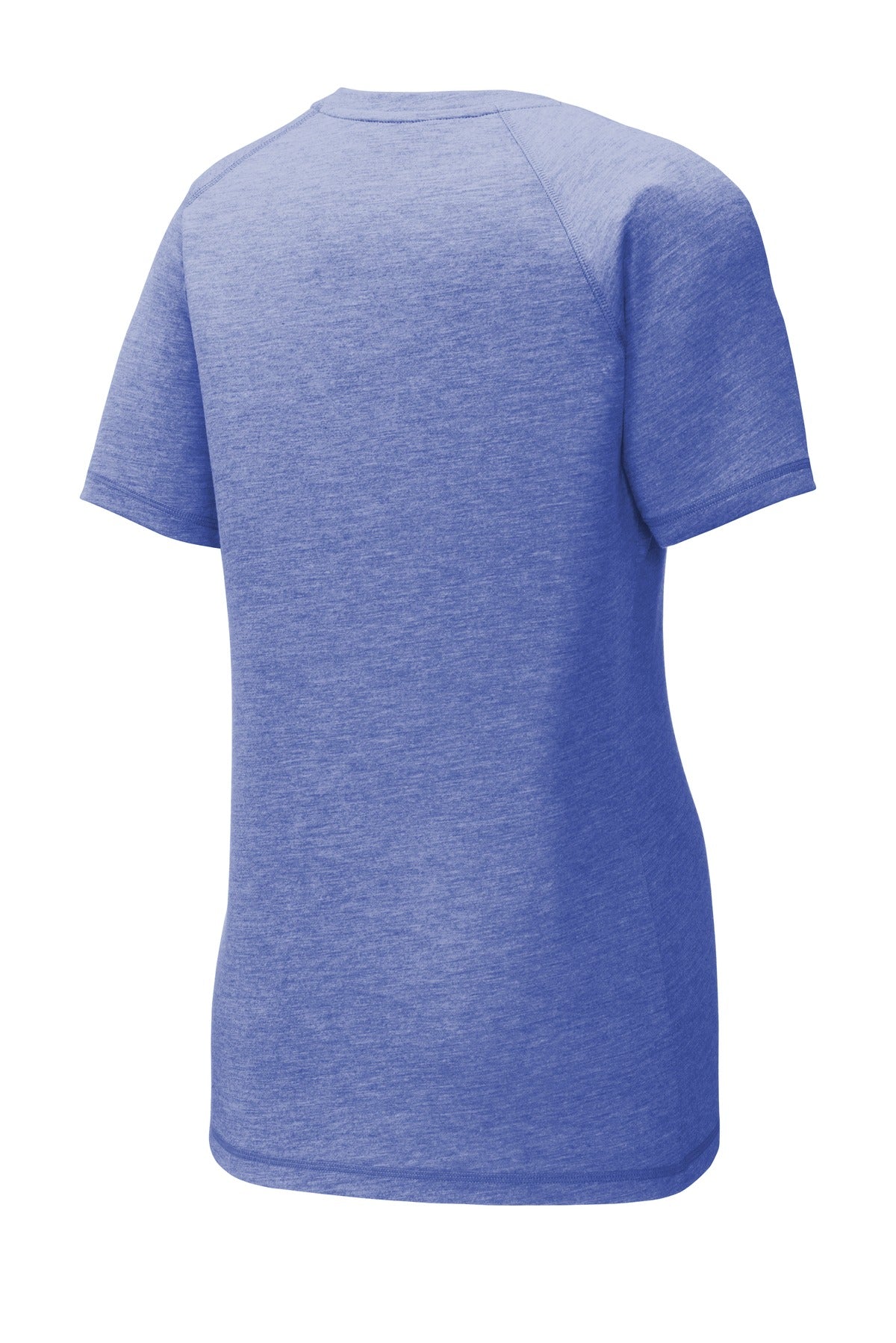 Sport-Tek Women's PosiCharge Tri-Blend Wicking Scoop Neck Raglan Tee. LST400