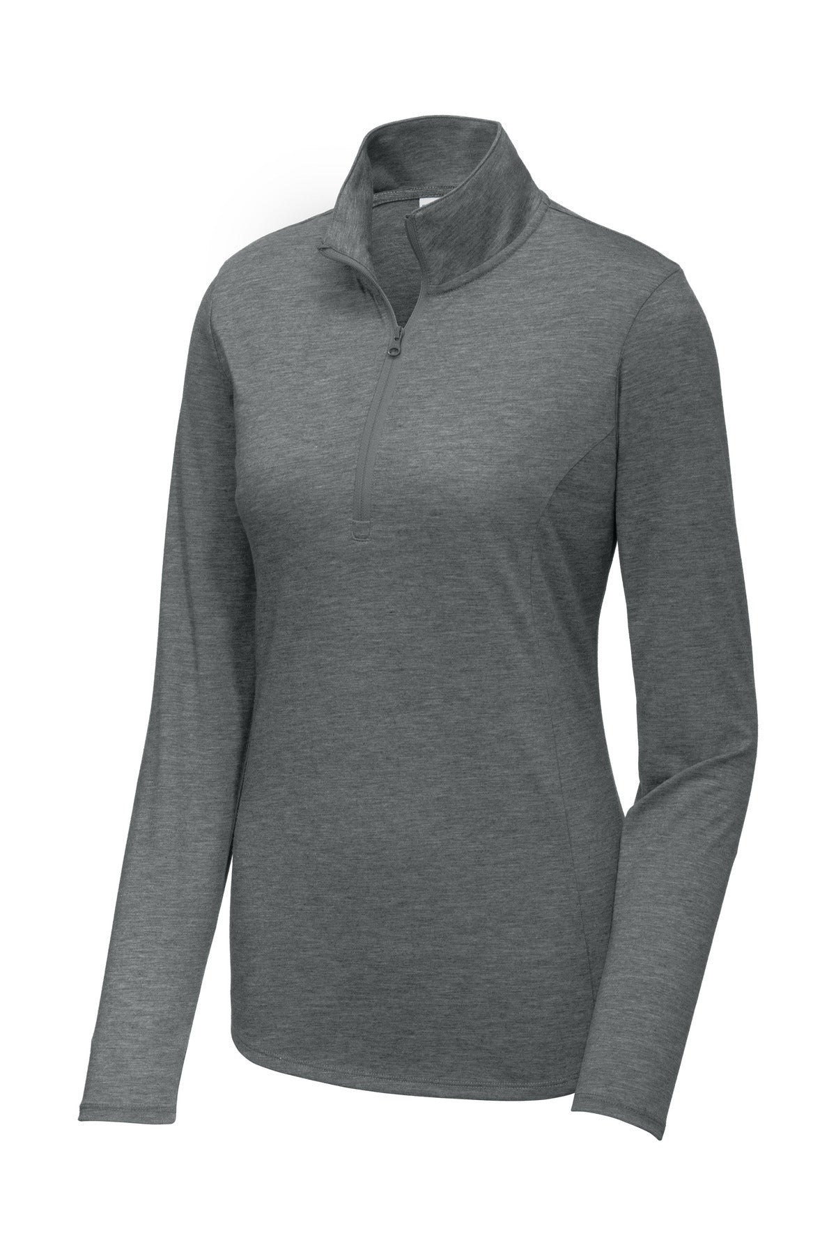 Sport-Tek Women's PosiCharge Tri-Blend Wicking 1/4-Zip Pullover. LST407