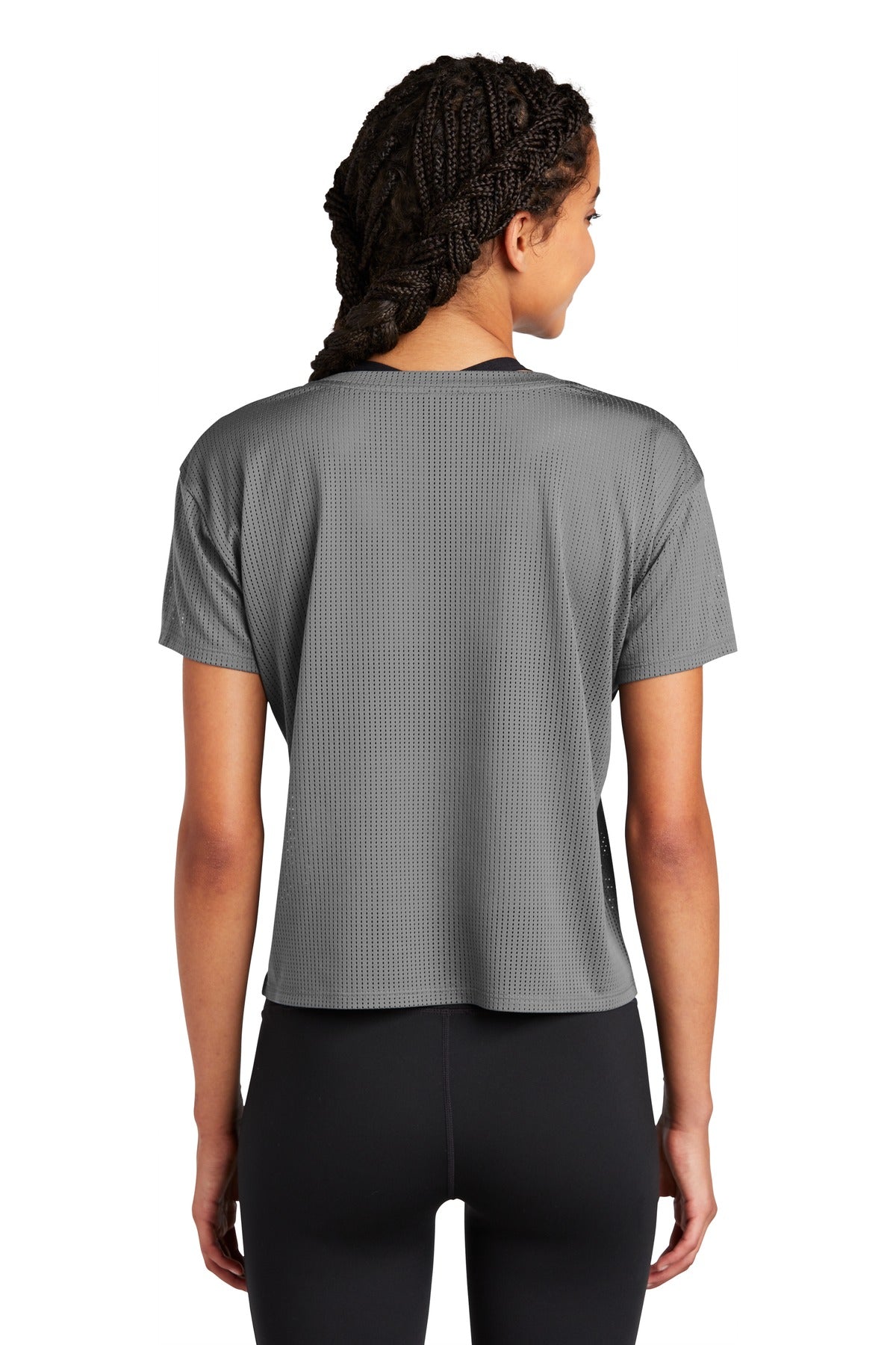 Custom Embroidered Sport-Tek Women's PosiCharge Draft Crop Tee. LST411,Dark Grey