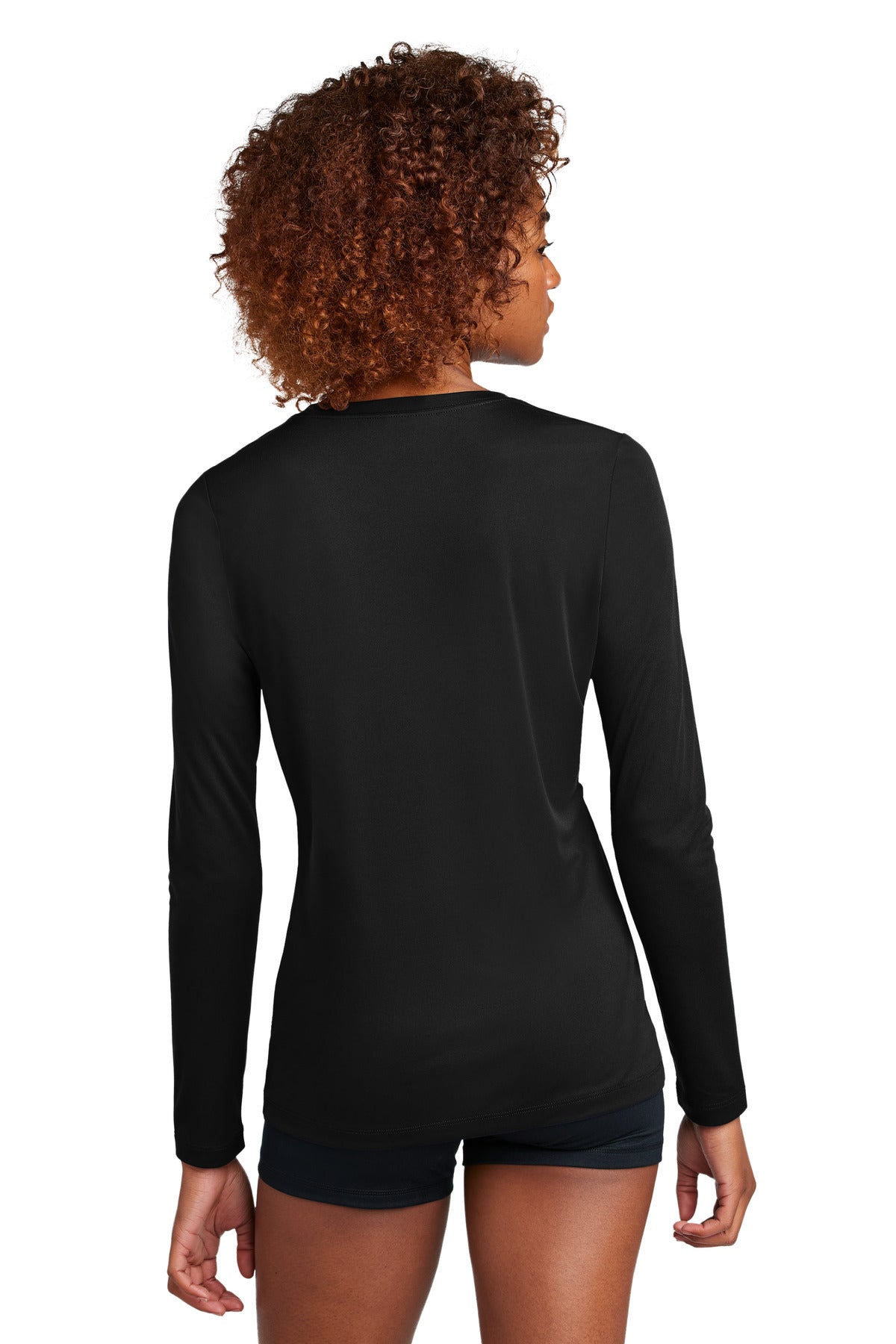 Custom Embroidered Sport-Tek Women's Posi-UV Pro Long Sleeve LST420LS,Black