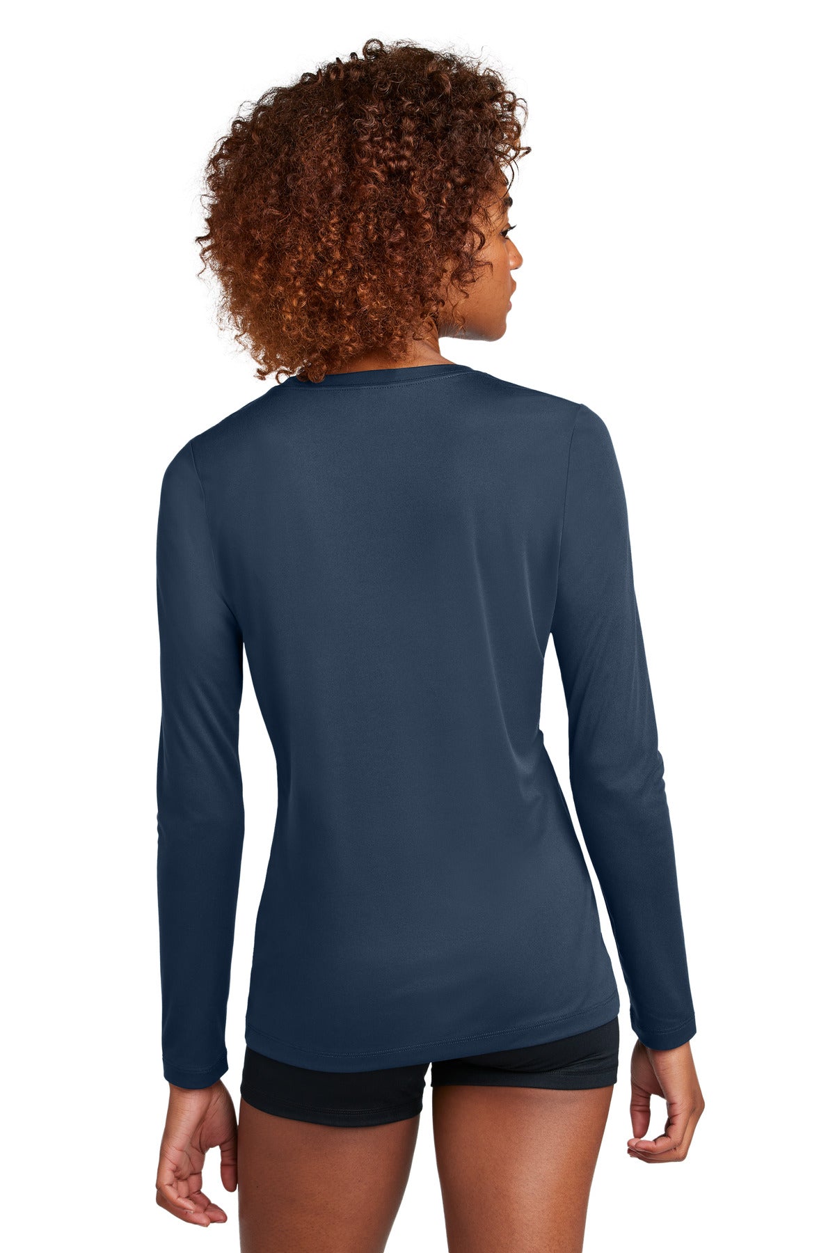 Custom Embroidered Sport-Tek Women's Posi-UV Pro Long Sleeve LST420LS,True Navy